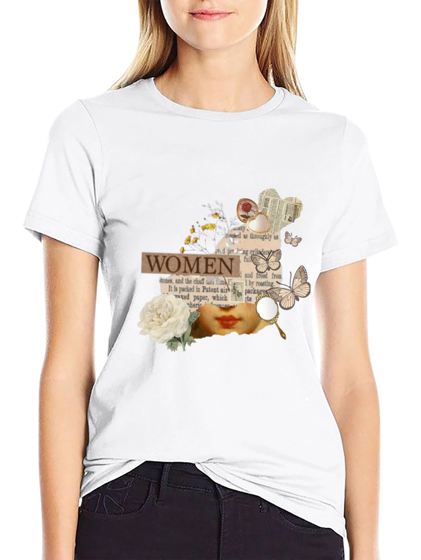 Women Collage Graphic Tee