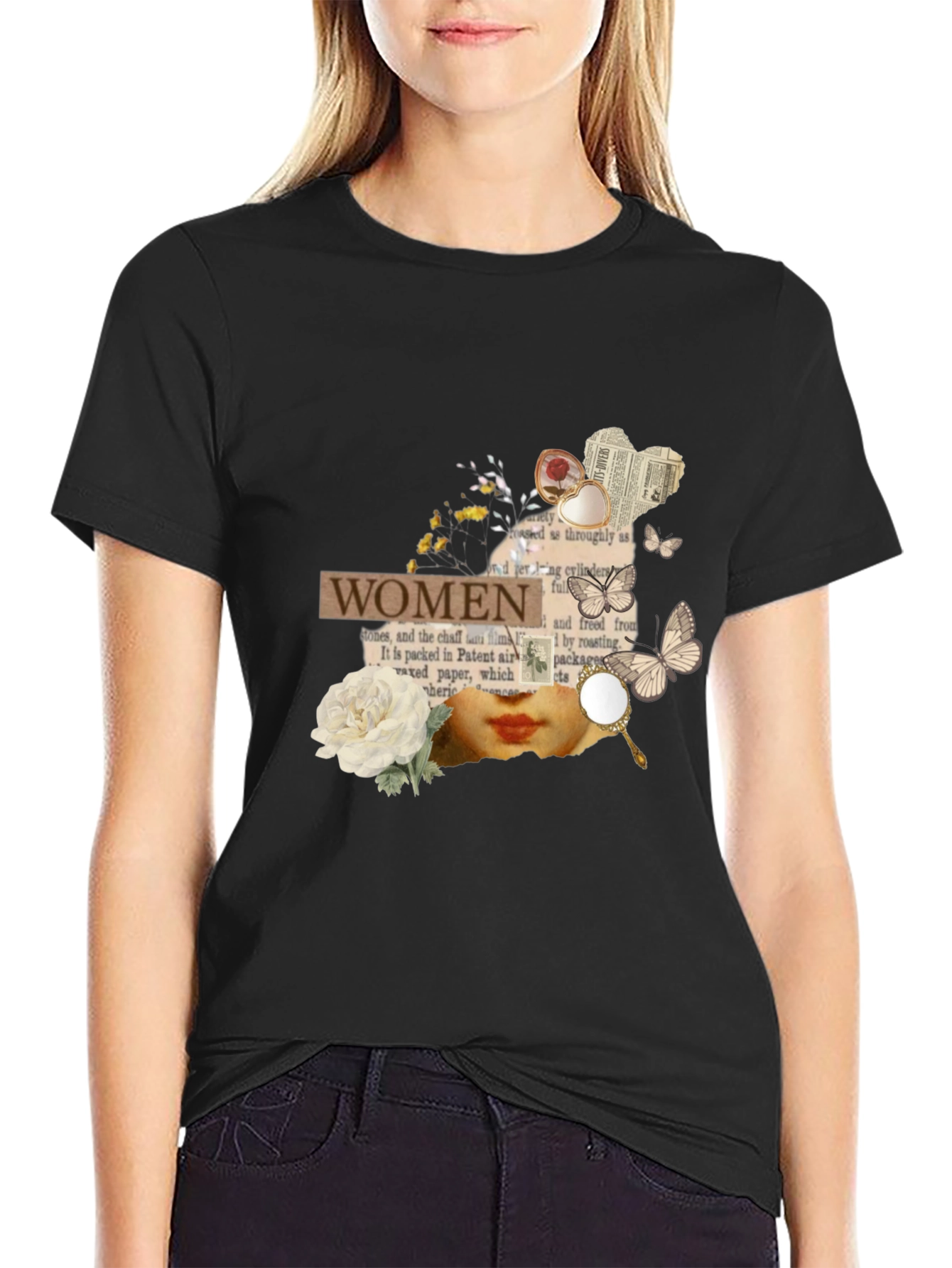 Women Collage Graphic Tee