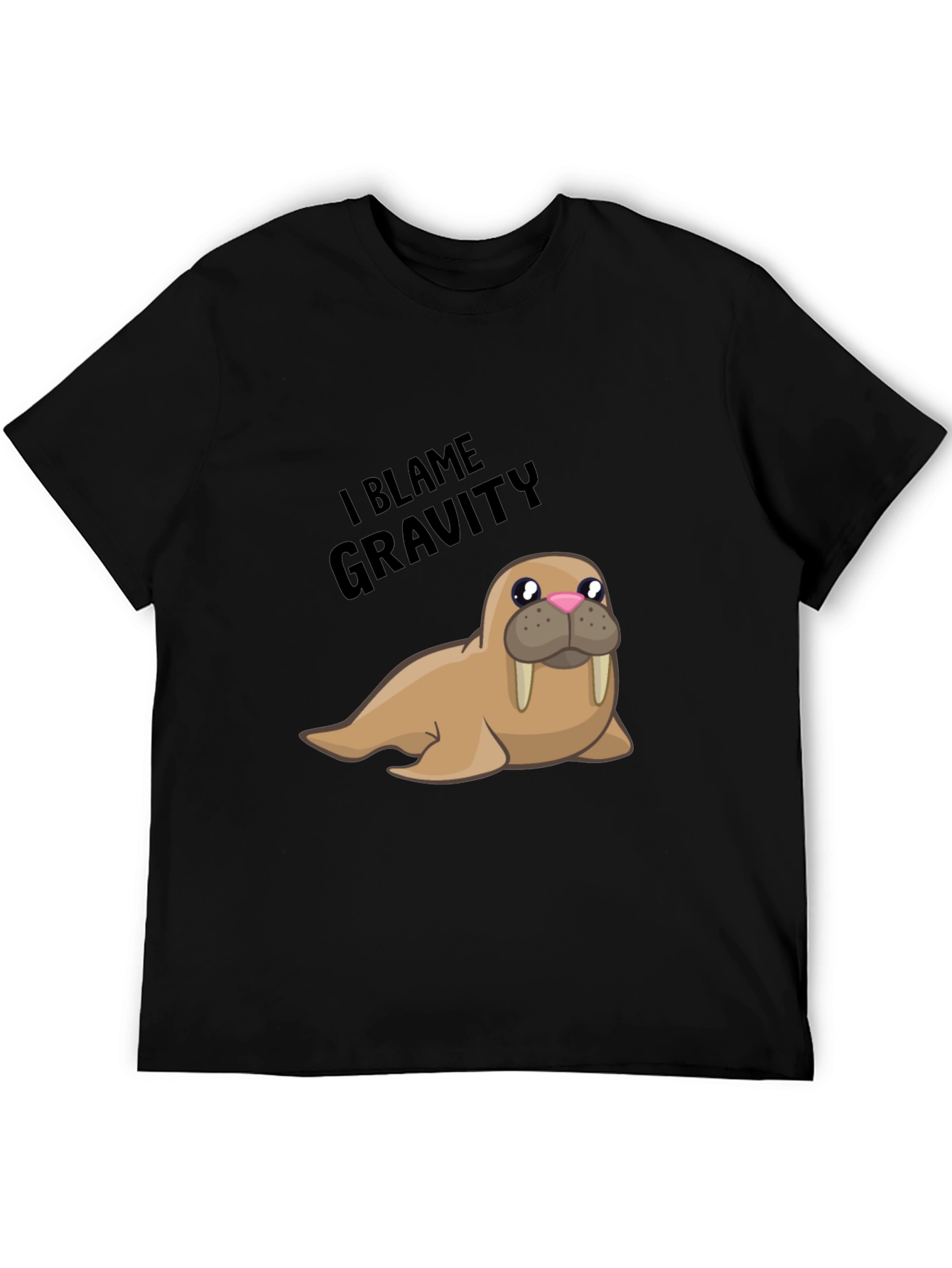 Funny Walrus T-Shirt - I Blame Gravity Graphic Tee