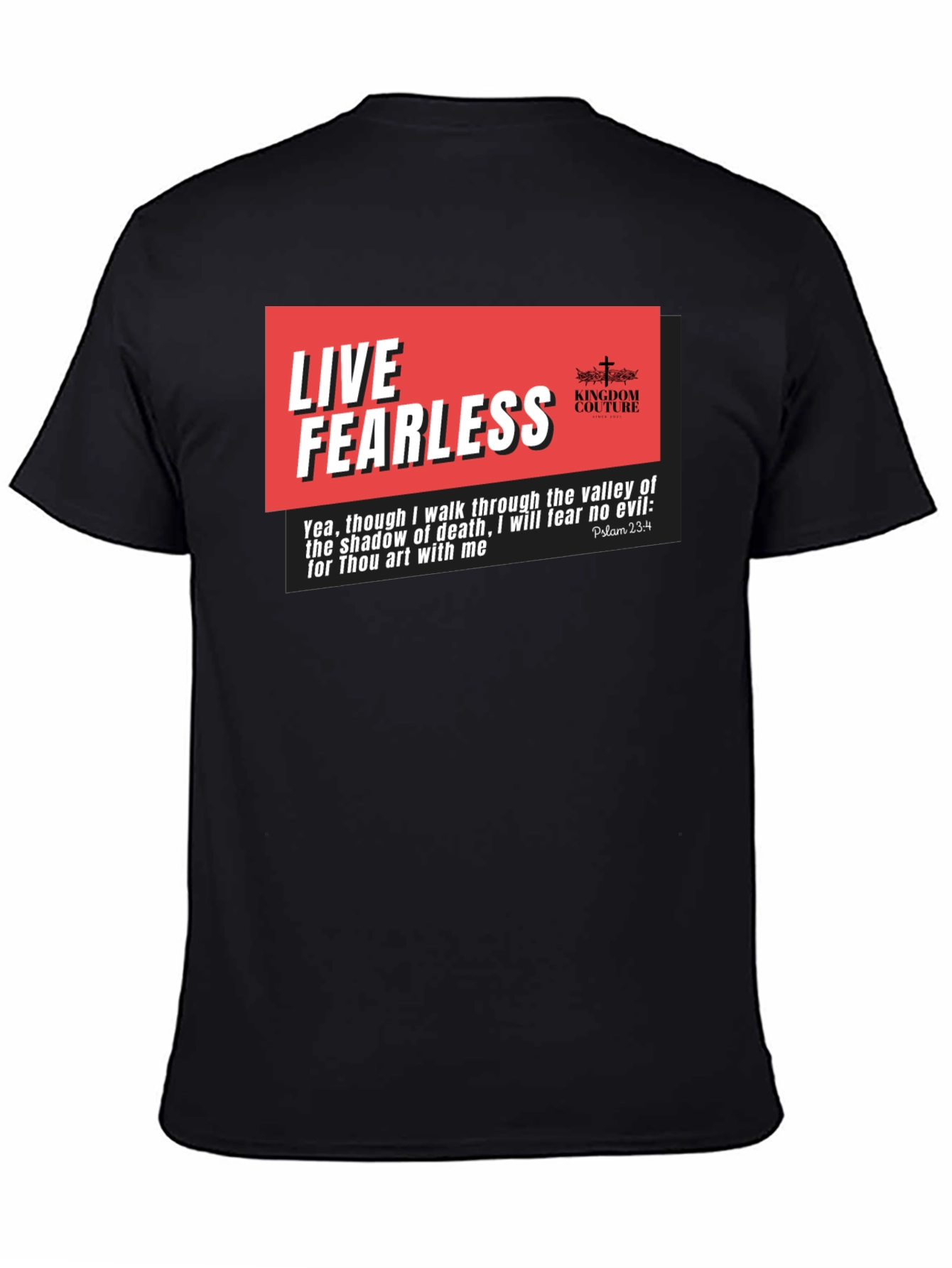 Live Fearless Christian T-Shirt - Black