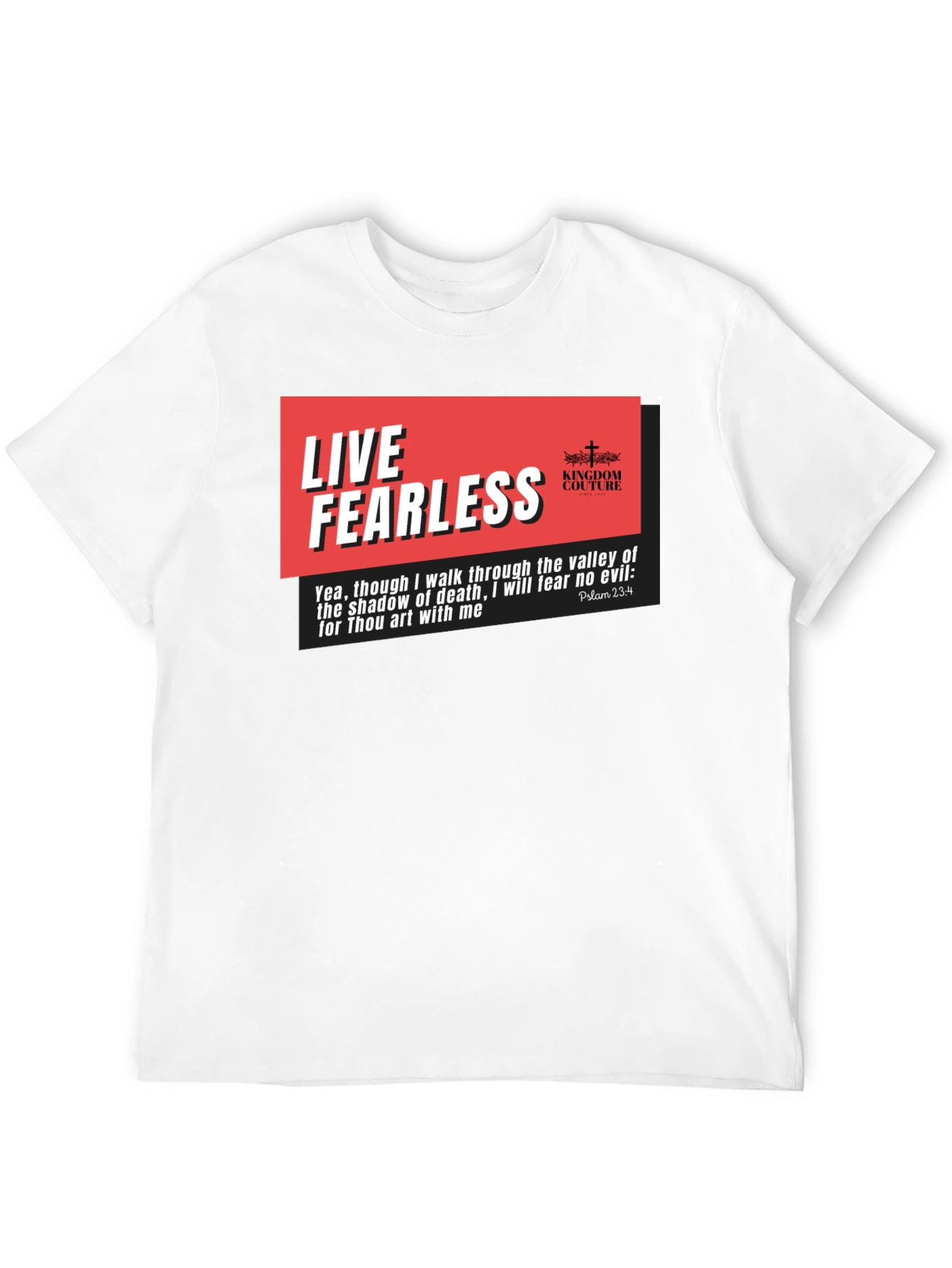 Live Fearless Christian T-Shirt - Black