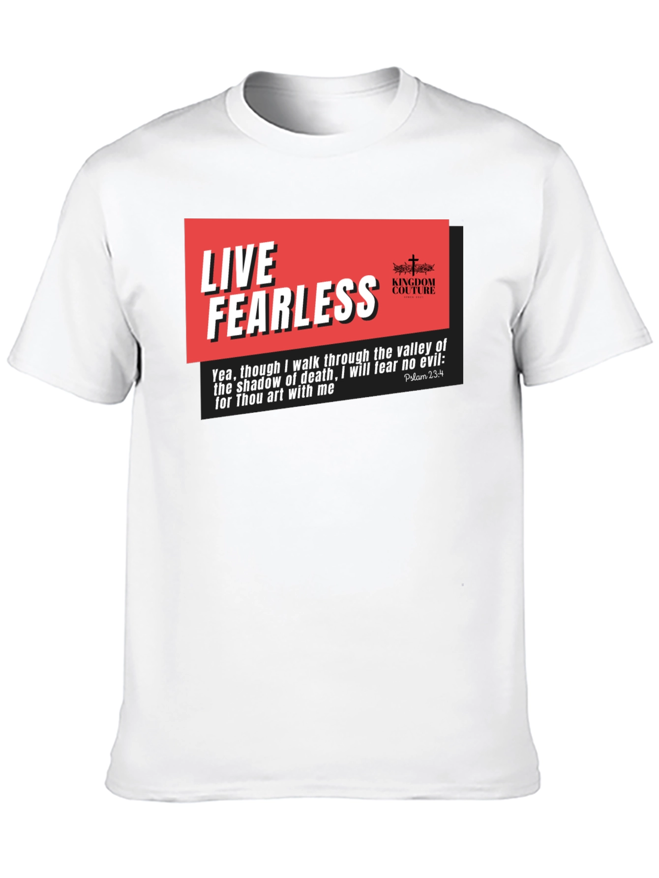 Live Fearless Christian T-Shirt - Black