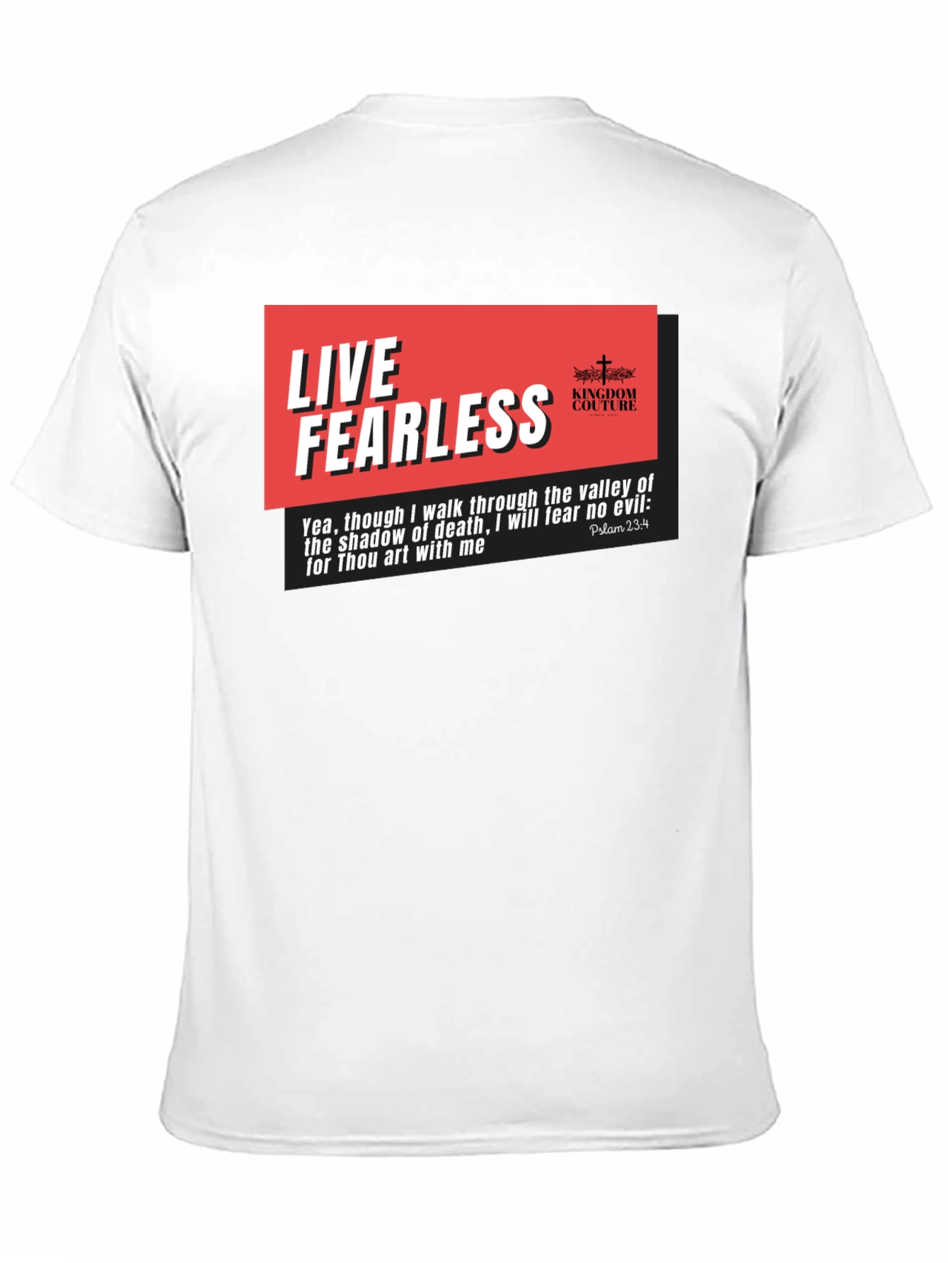Live Fearless Christian T-Shirt - Black