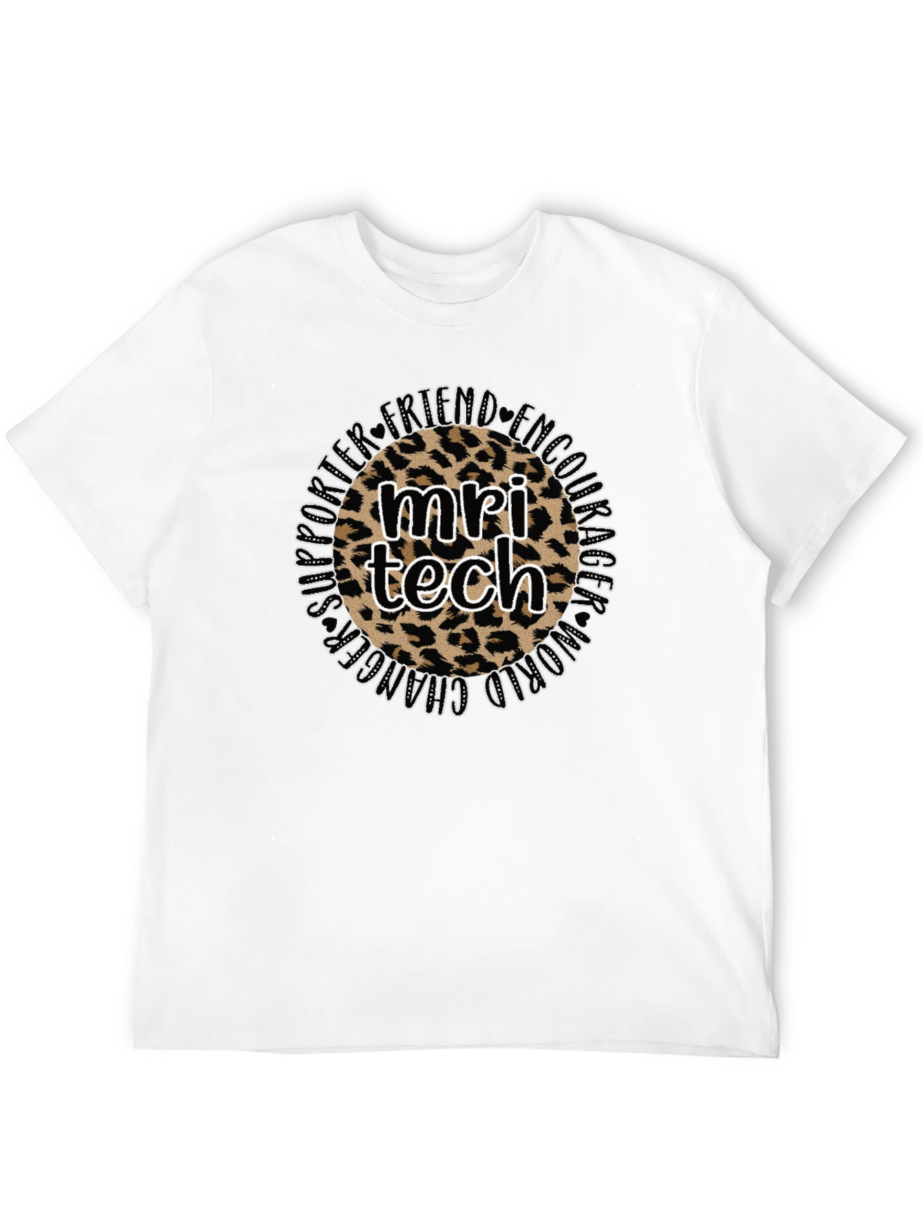 MRI Tech Leopard Print Black T-Shirt