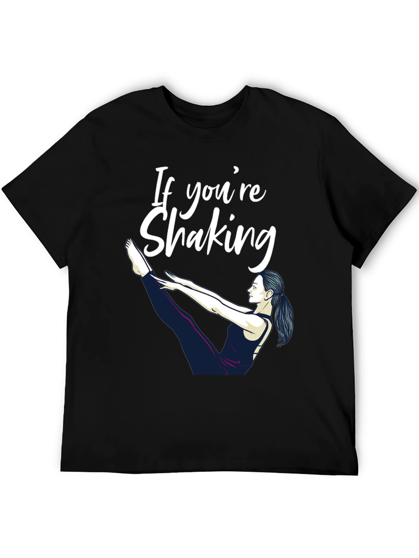 Yoga Shaking Graphic Tee - Workout T-Shirt