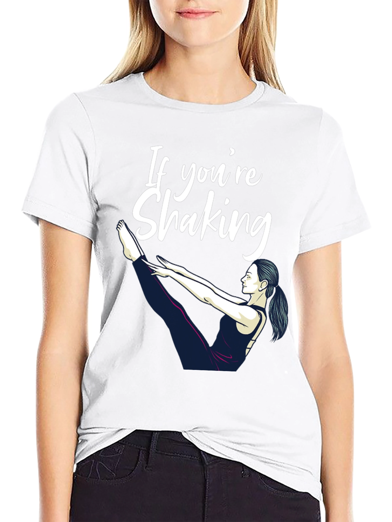 Yoga Shaking Graphic Tee - Workout T-Shirt
