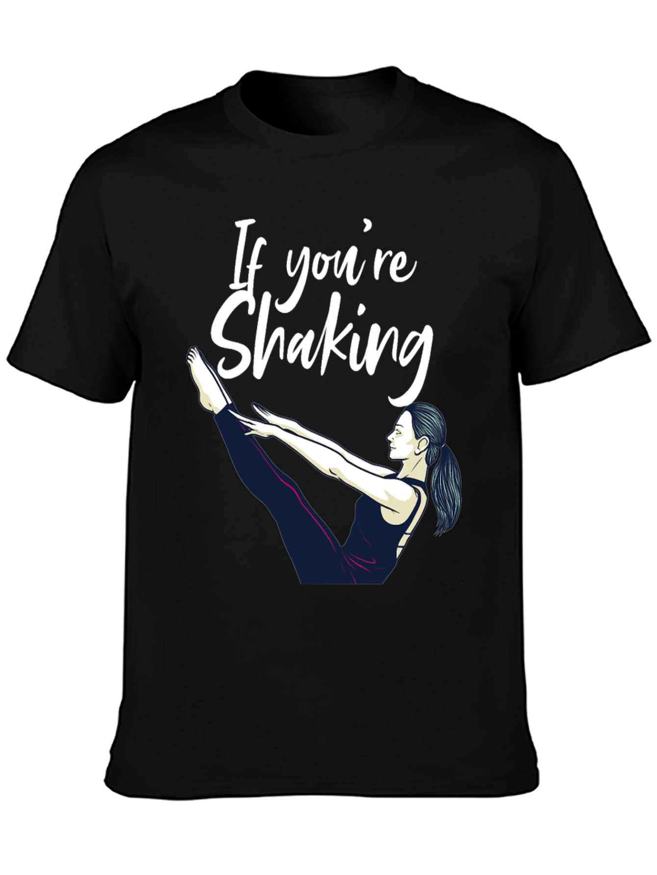 Yoga Shaking Graphic Tee - Workout T-Shirt