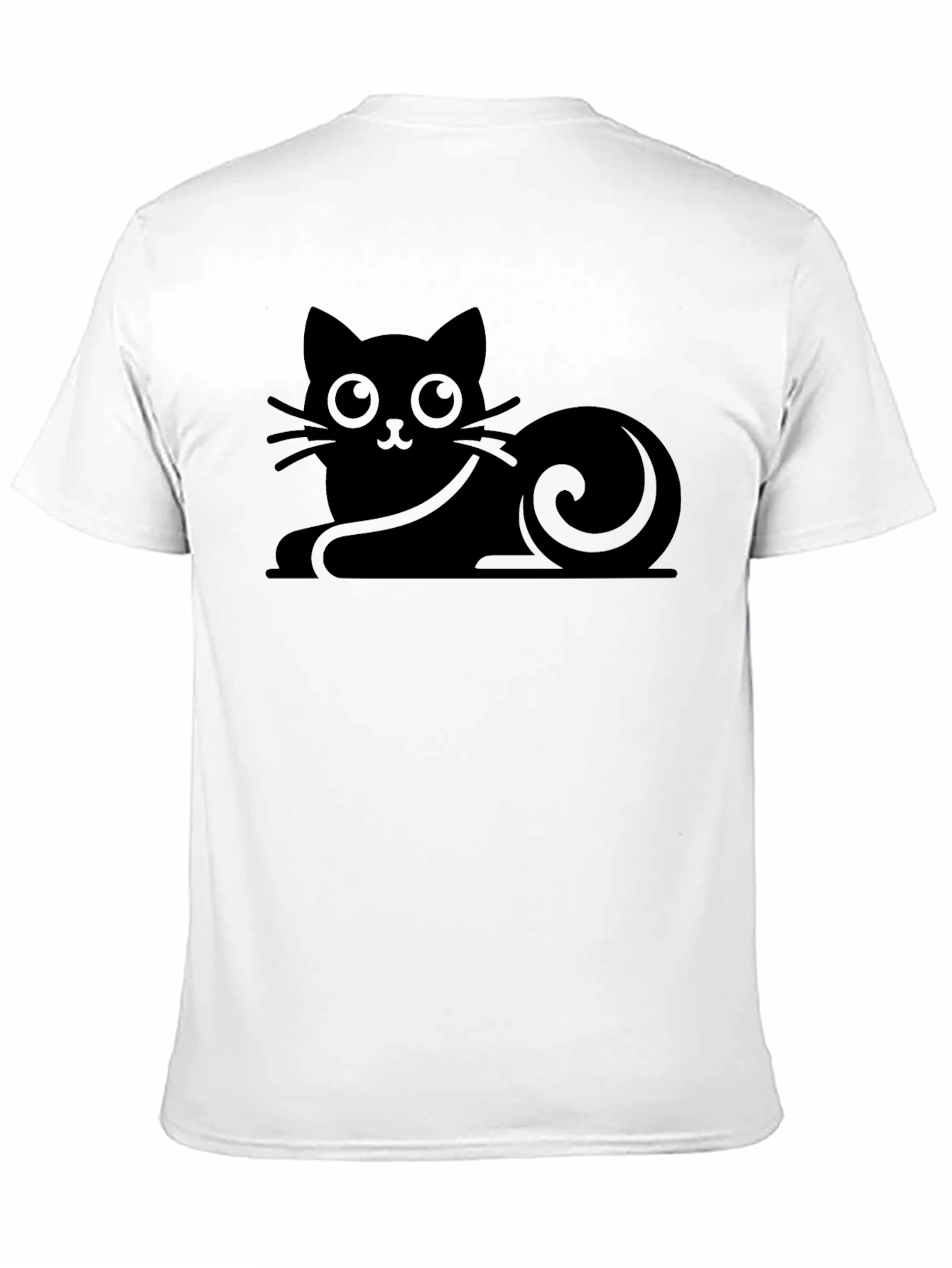 Black Cat Silhouette Graphic T-Shirt
