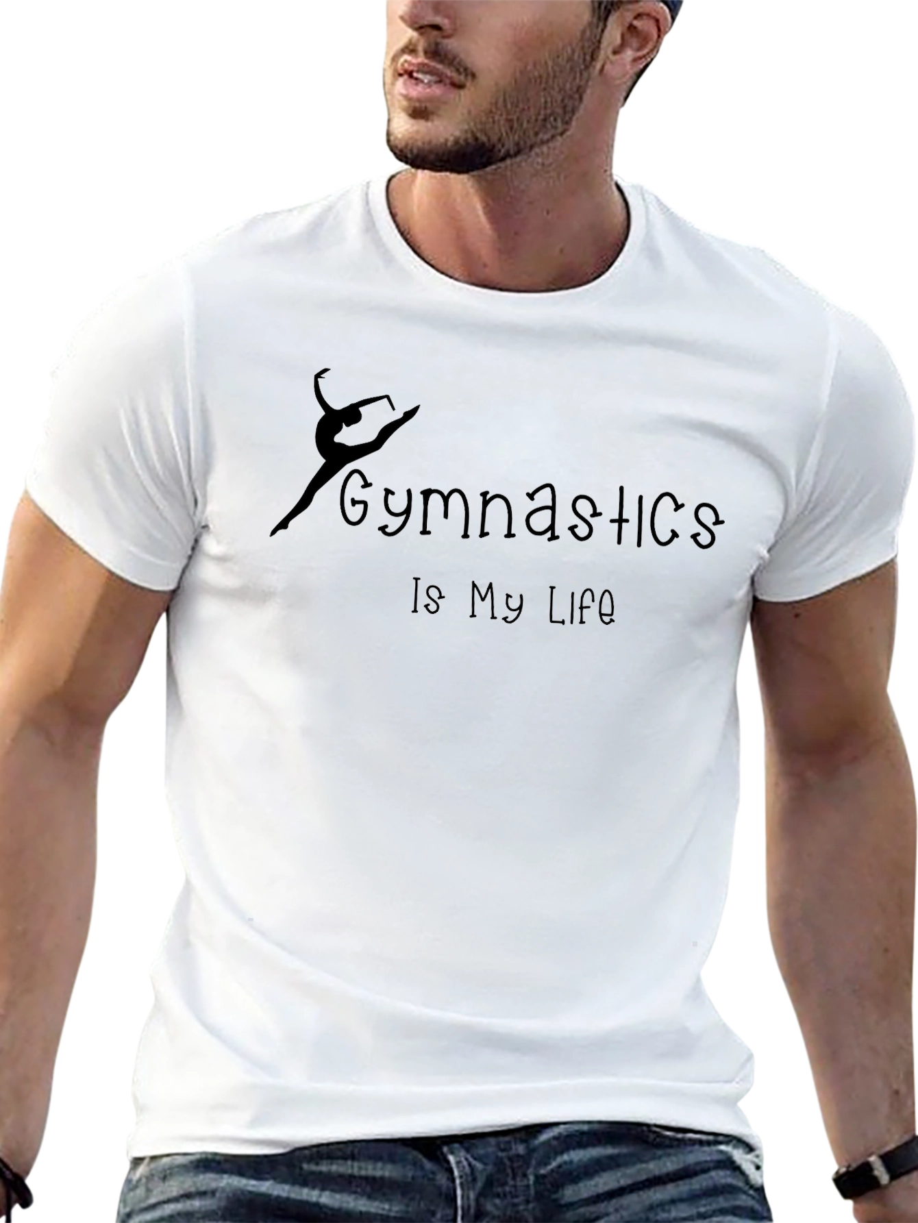 Gymnastics Is My Life Black Graphic T-Shirt