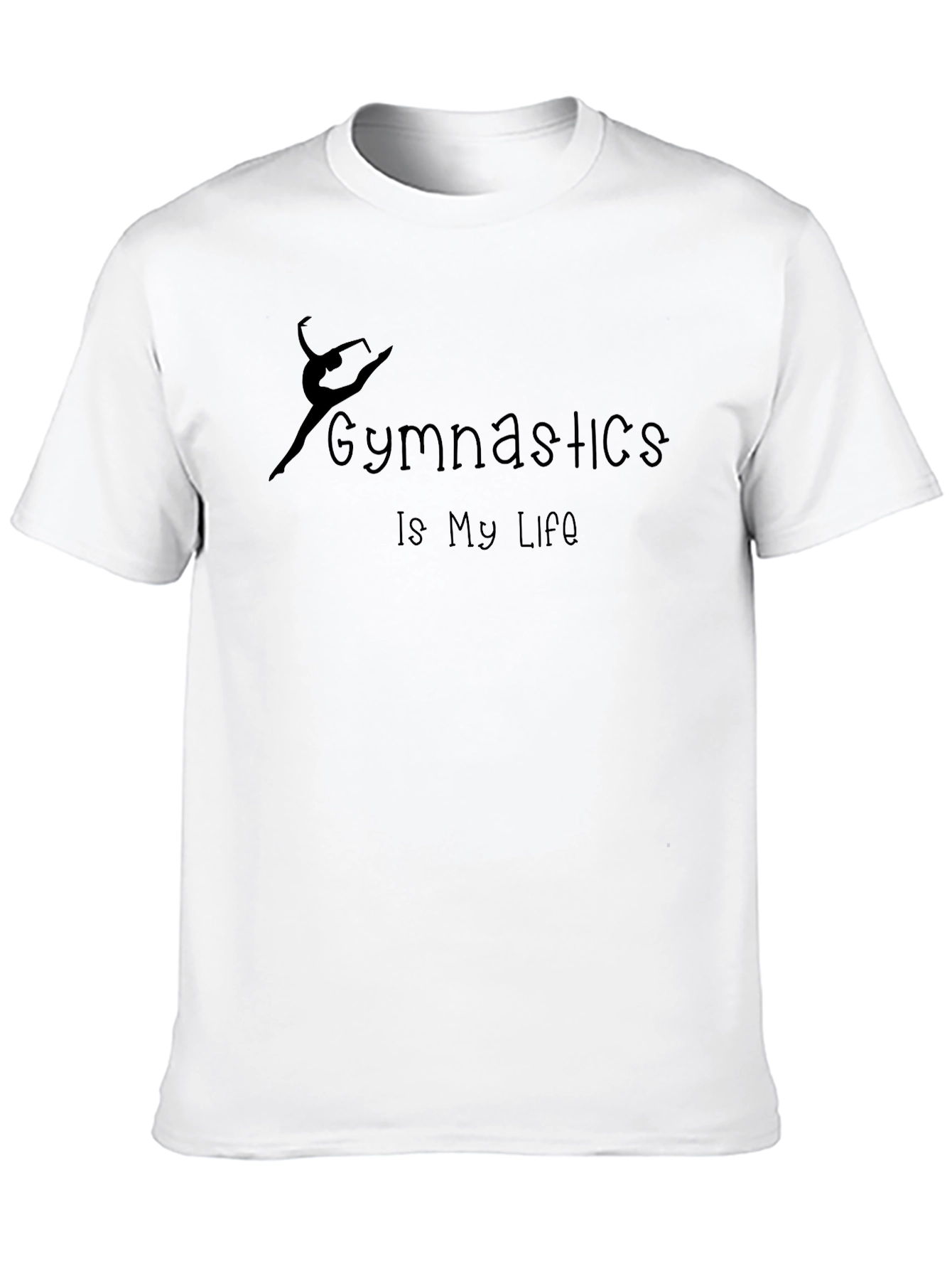 Gymnastics Is My Life Black Graphic T-Shirt