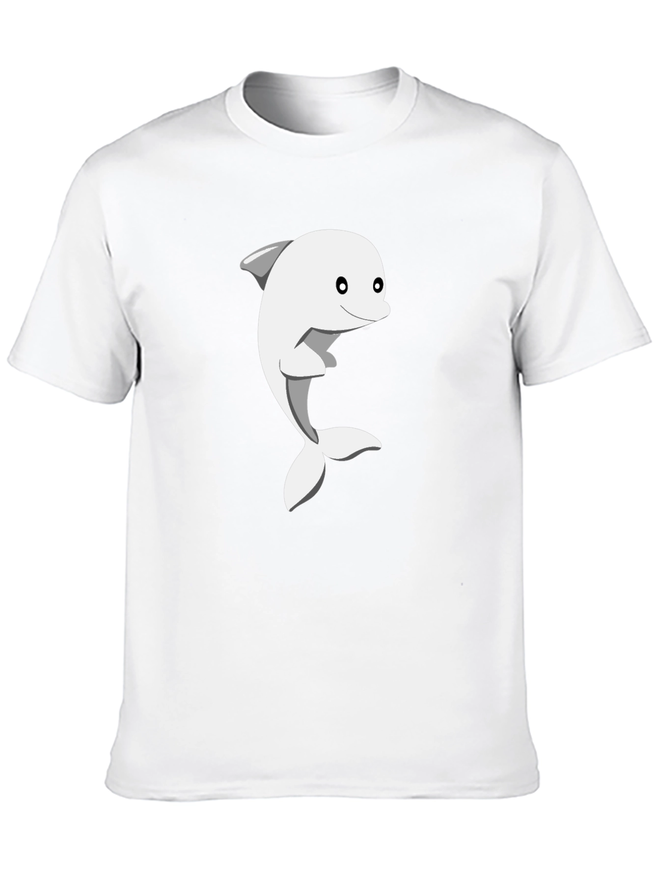 Dolphin Graphic Tee - Black Cotton Casual Shirt