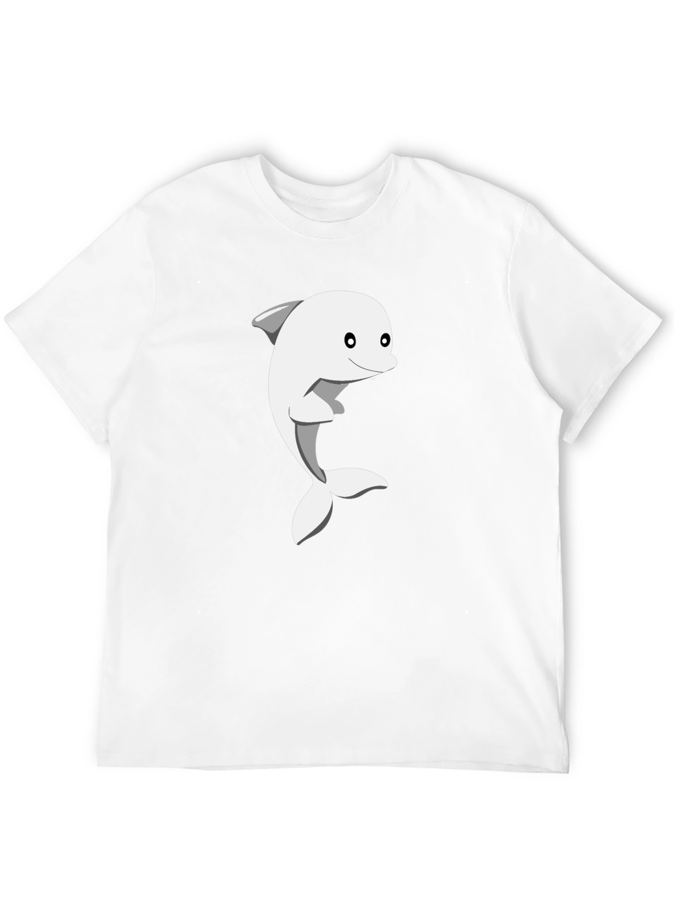 Dolphin Graphic Tee - Black Cotton Casual Shirt