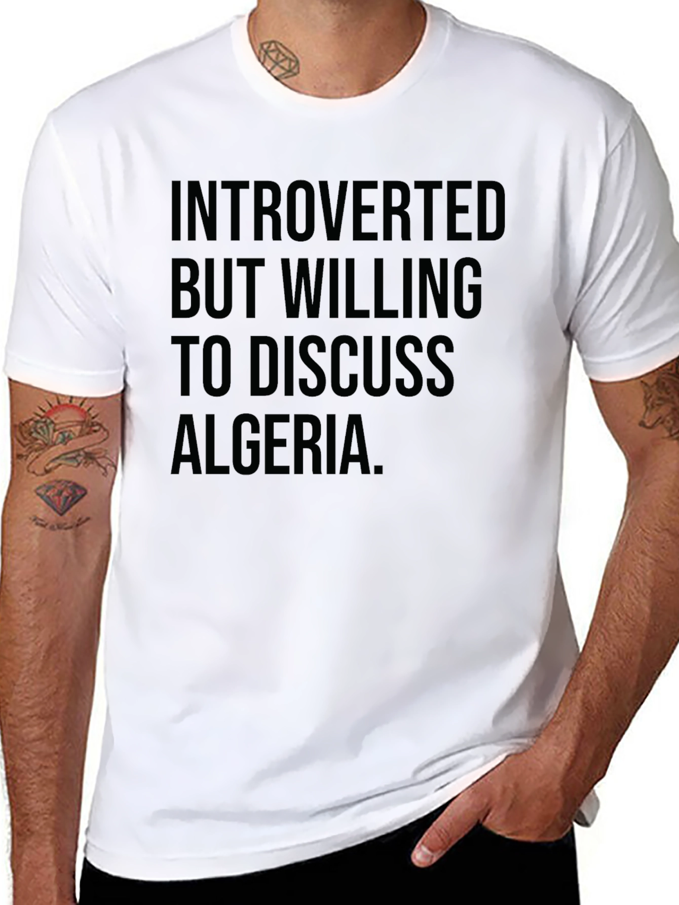 Introverted Algeria T-Shirt | Funny Graphic Tee