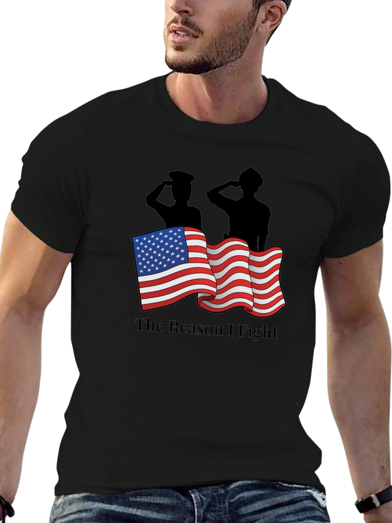 Patriotic The Reason I Fight Graphic Tee