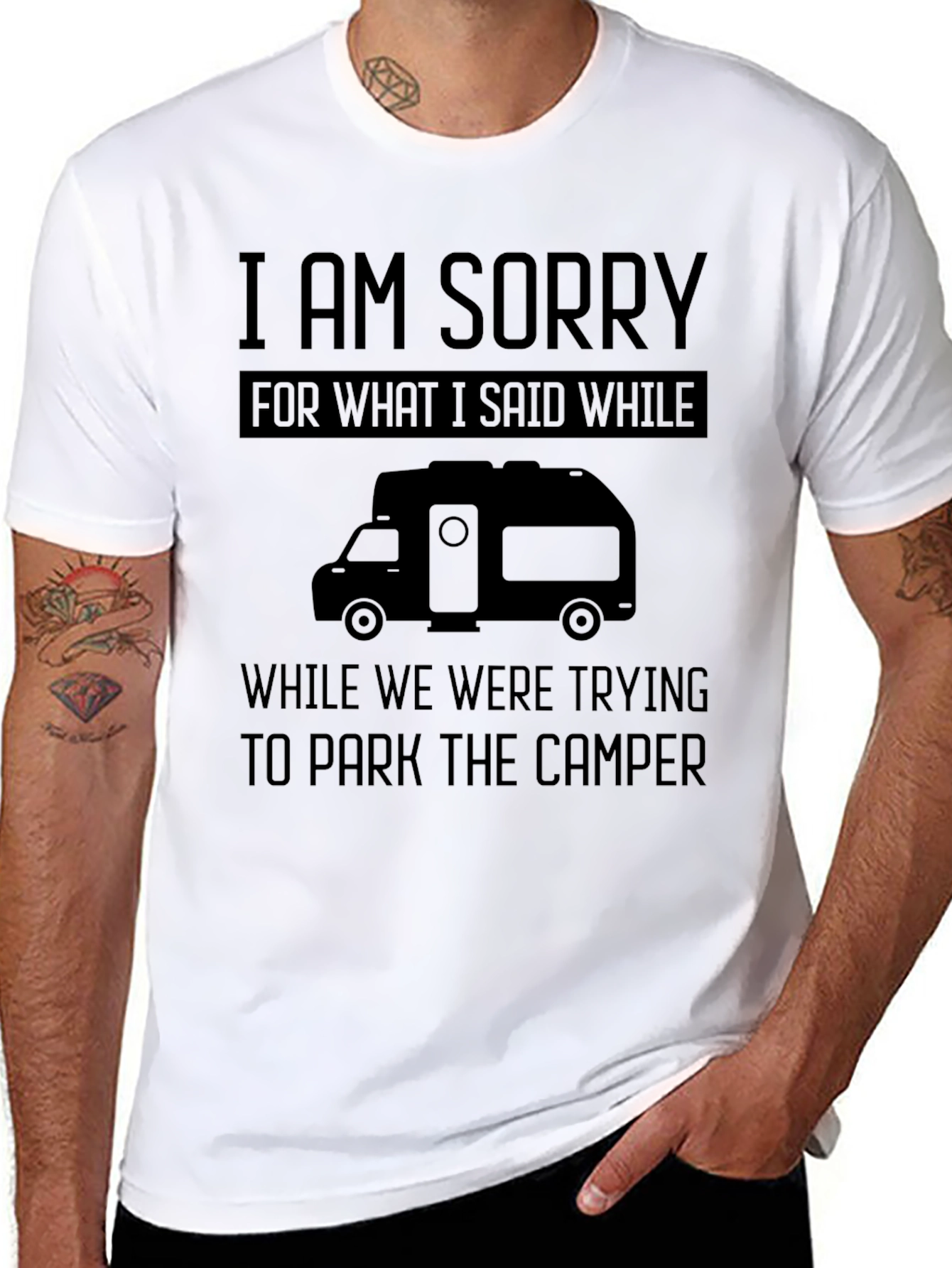 Funny Camper T-Shirt - RV Parking Apology Tee
