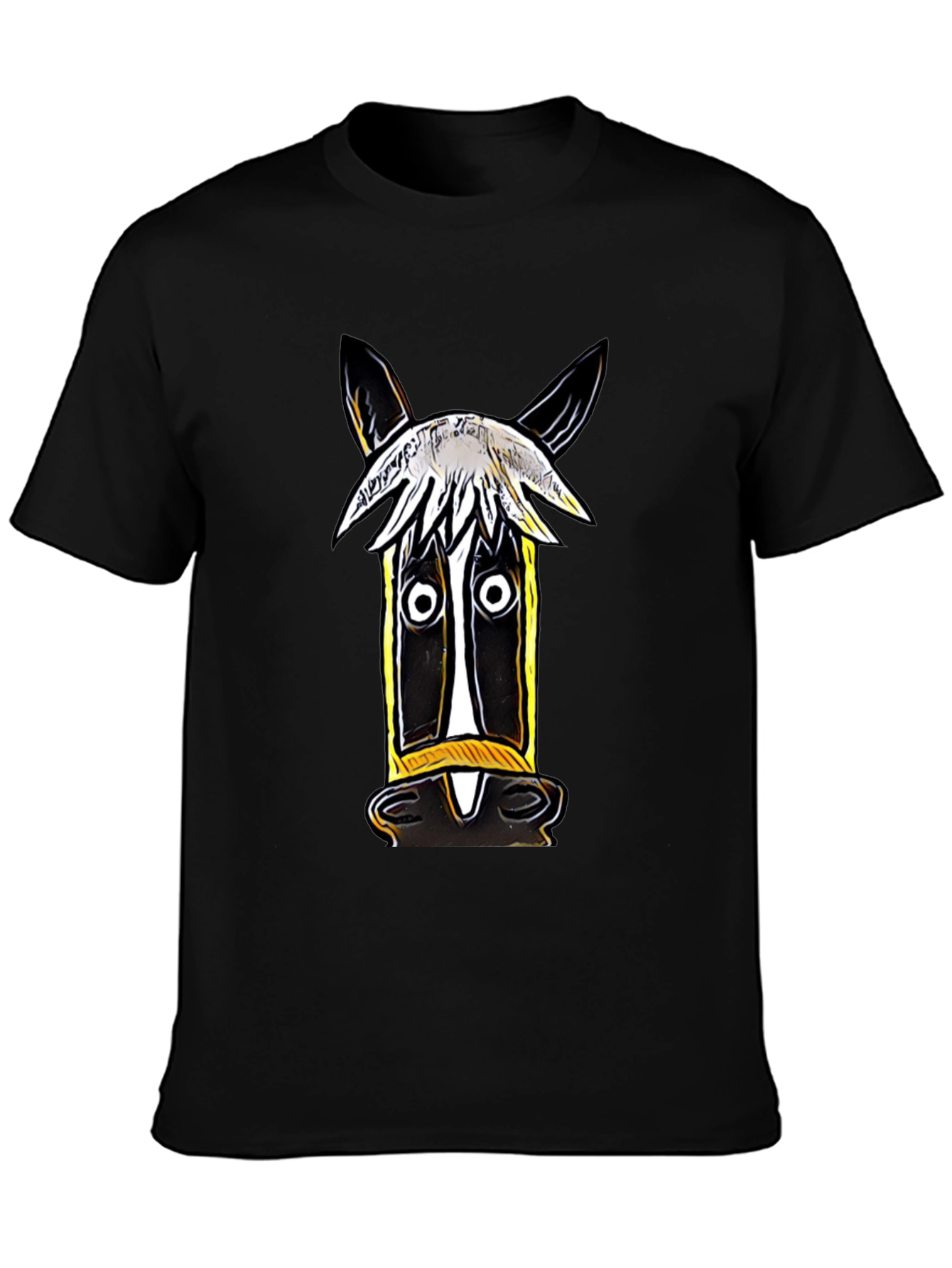 Whimsical Horse Graphic Tee - Artistic Style