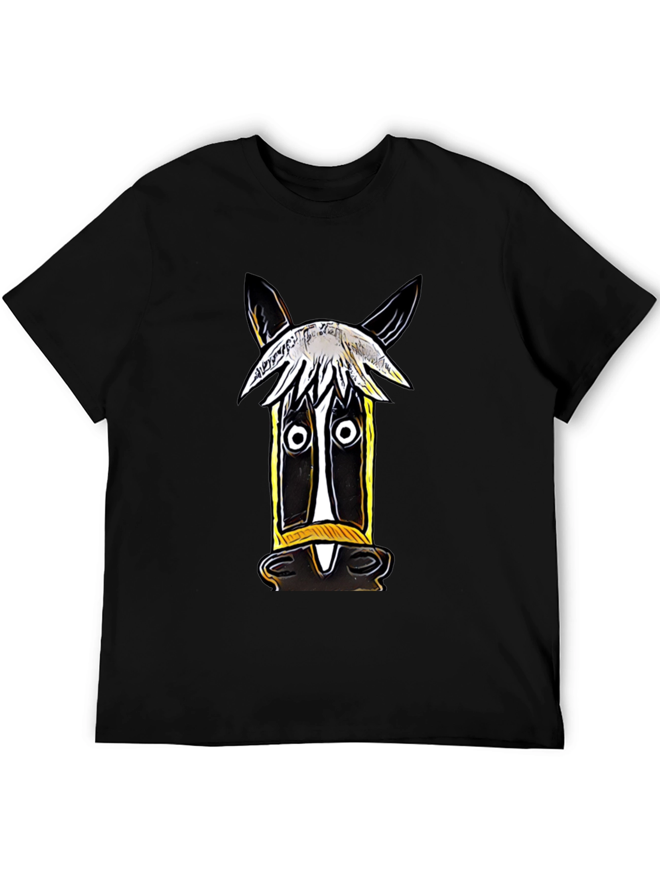 Whimsical Horse Graphic Tee - Artistic Style