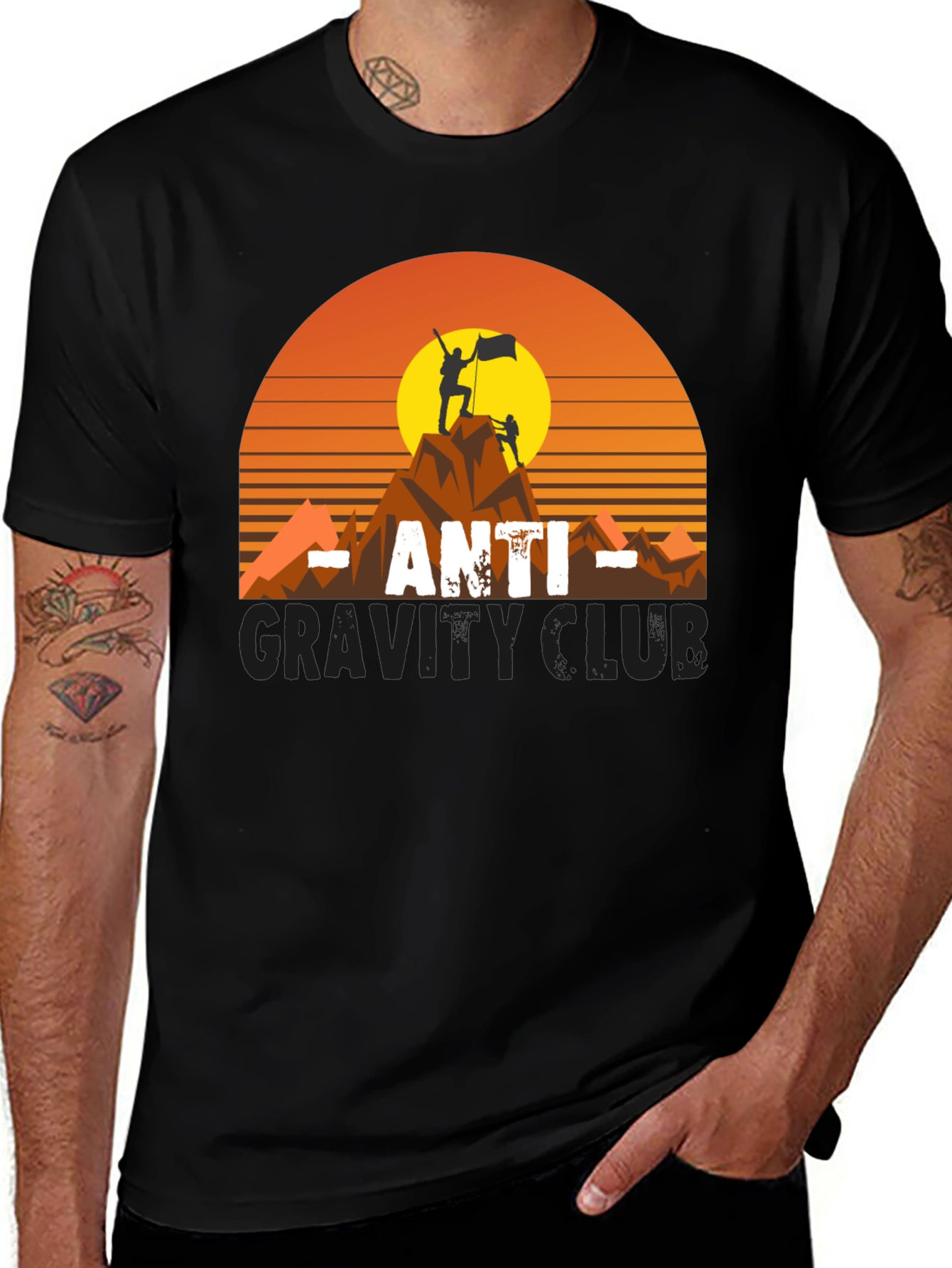 Anti-Gravity Club Tee - Mountain Climber Graphic