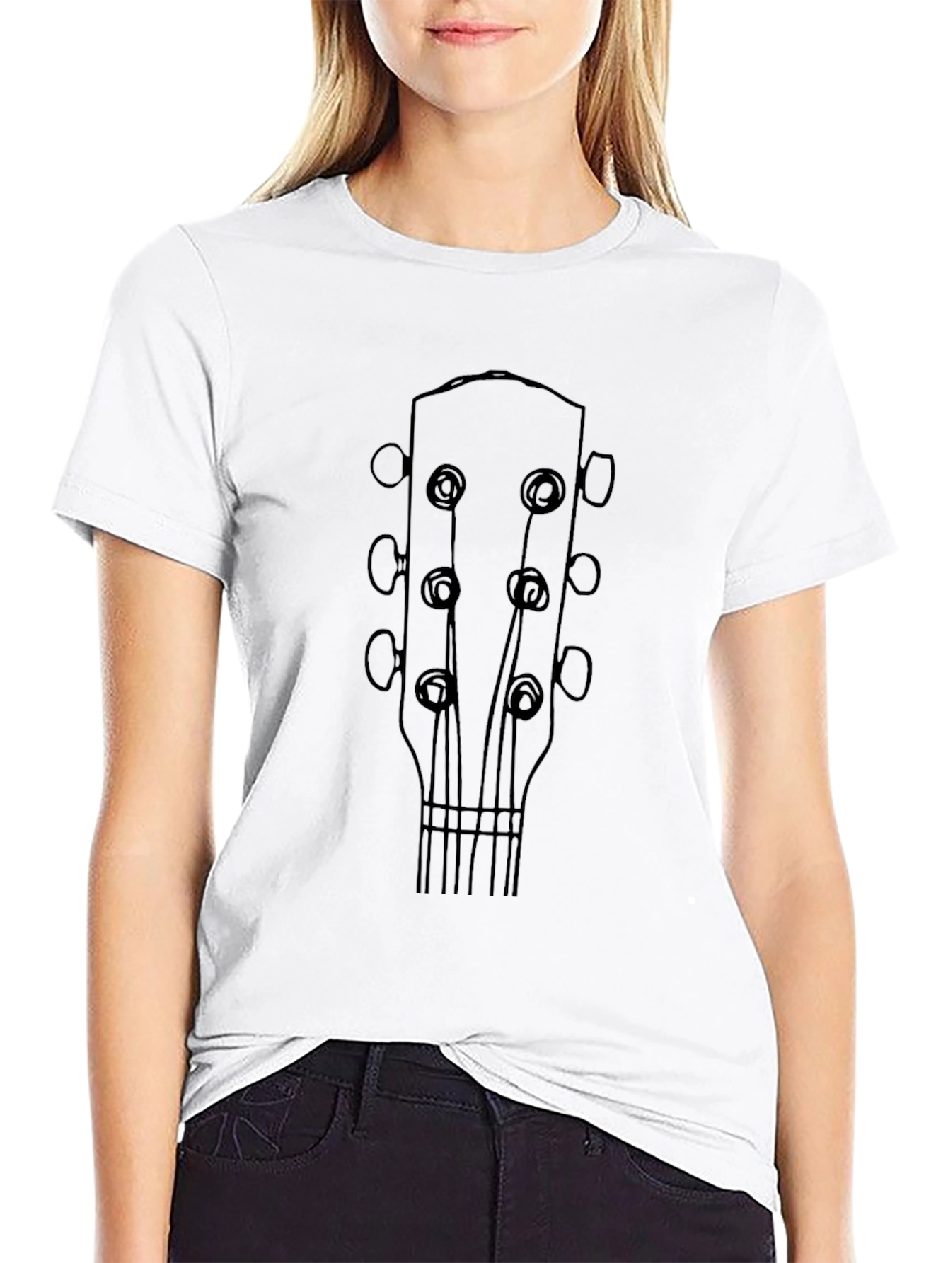 Guitar Headstock Graphic Tee - Music Lovers Shirt