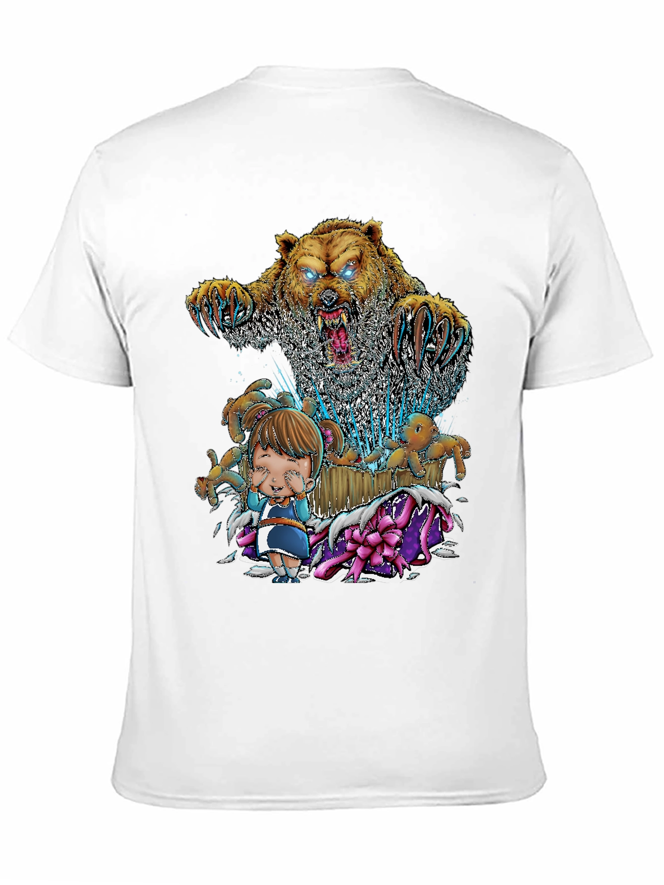 Bear and Girl Graphic T-Shirt