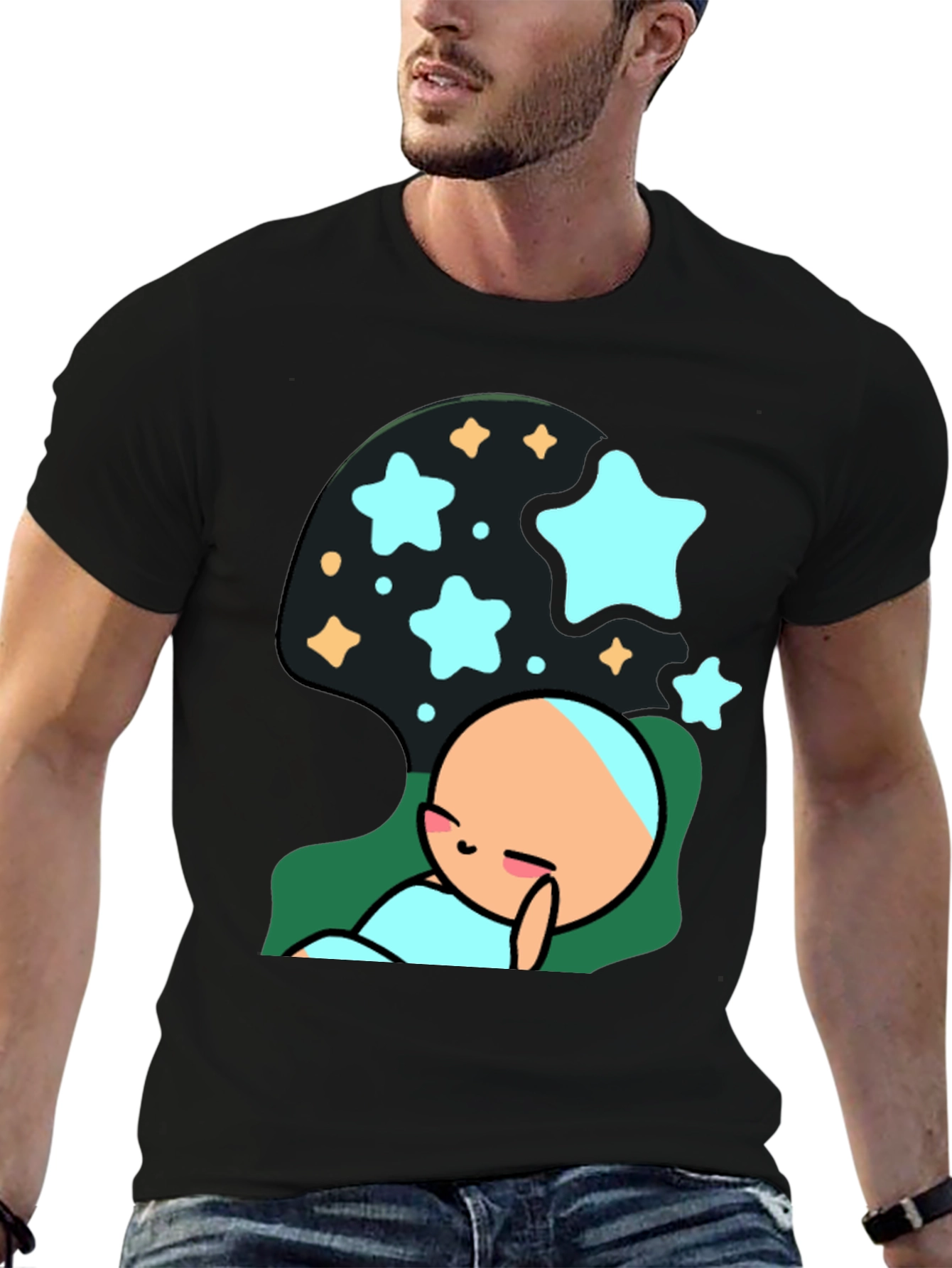 Dreaming Star Graphic T-Shirt - Relaxed Fit Cotton Tee