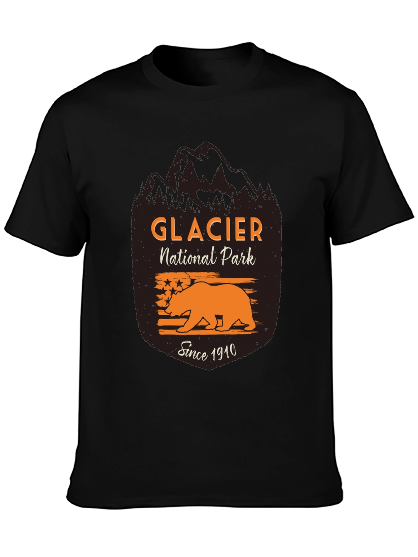 Glacier National Park Graphic Tee - Bear Design