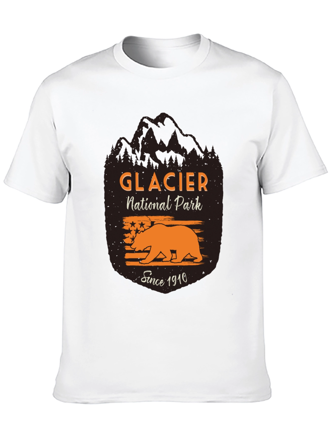 Glacier National Park Graphic Tee - Bear Design