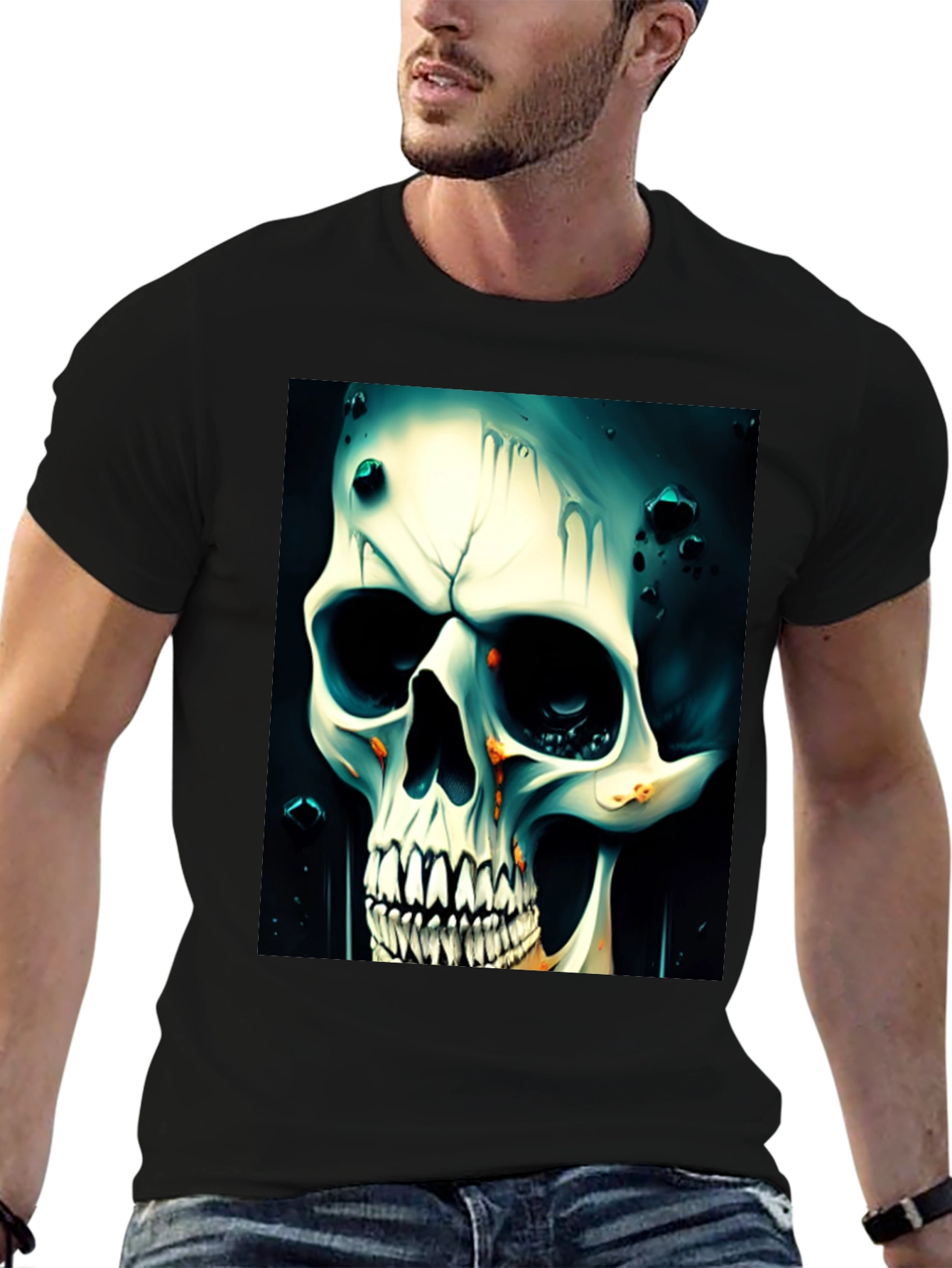 Skull Graphic Tee - Edgy Style