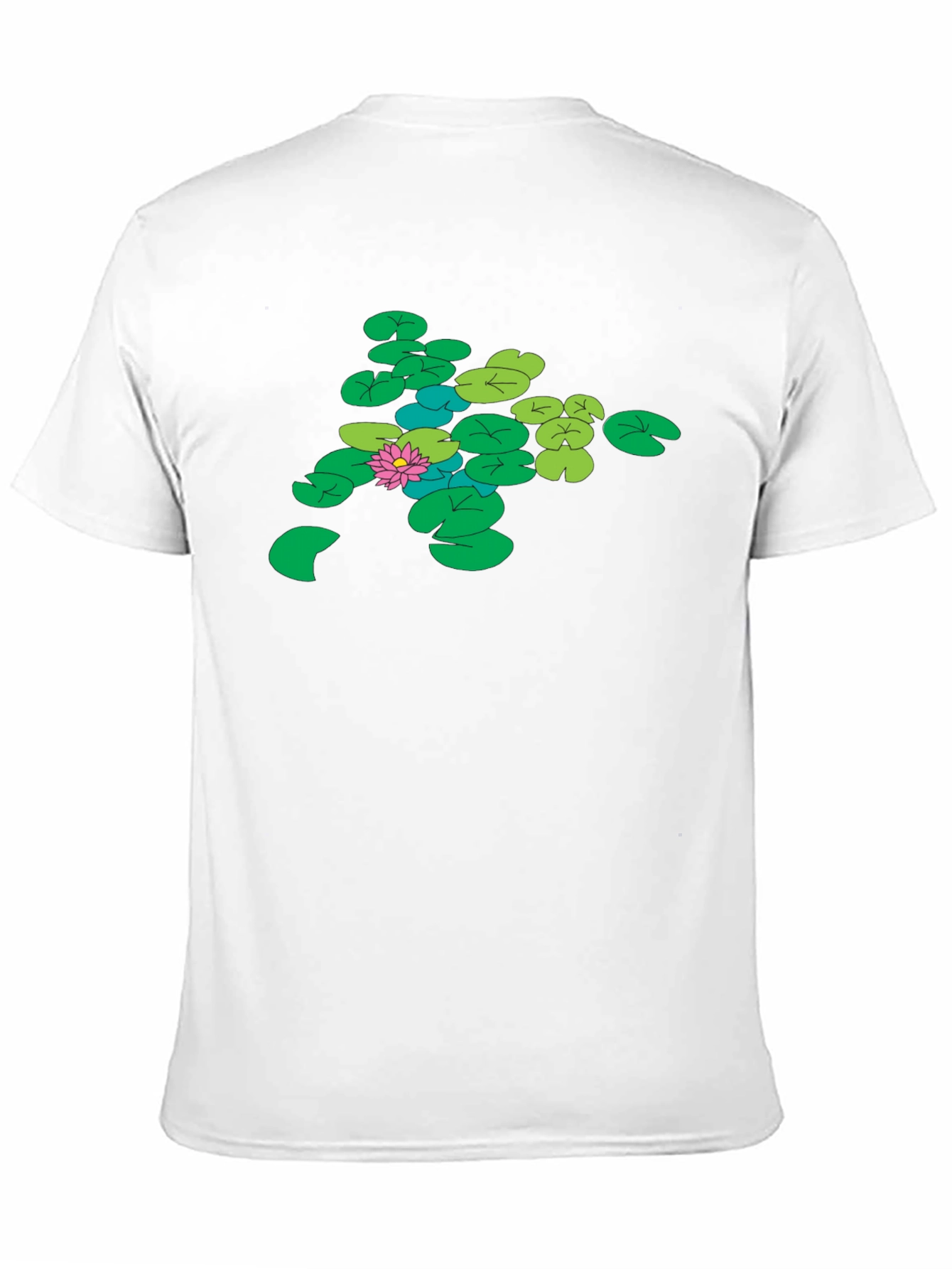 Lily Pad Graphic Tee - Nature Inspired Black T-Shirt