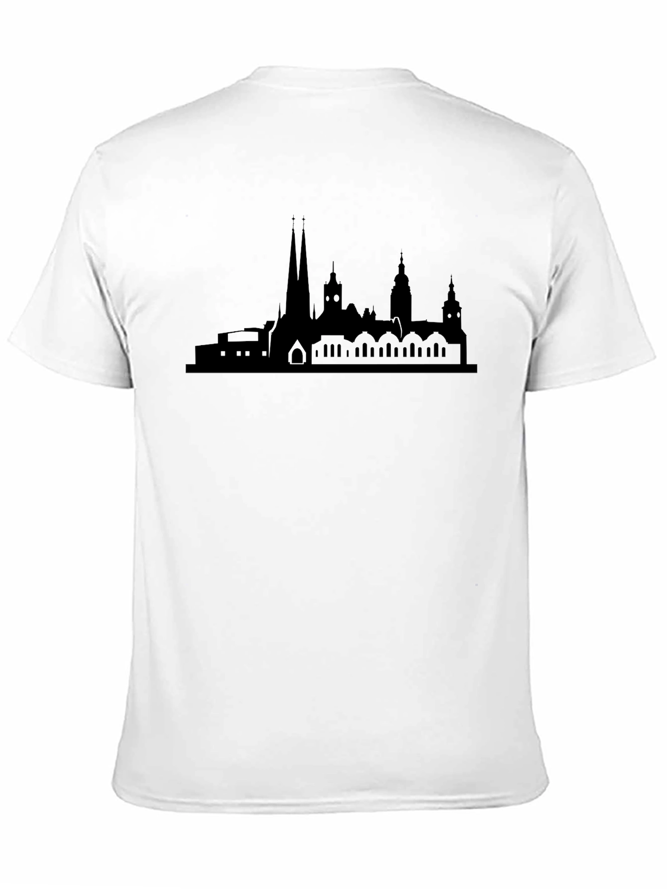 Cityscape Silhouette Black Graphic Tee