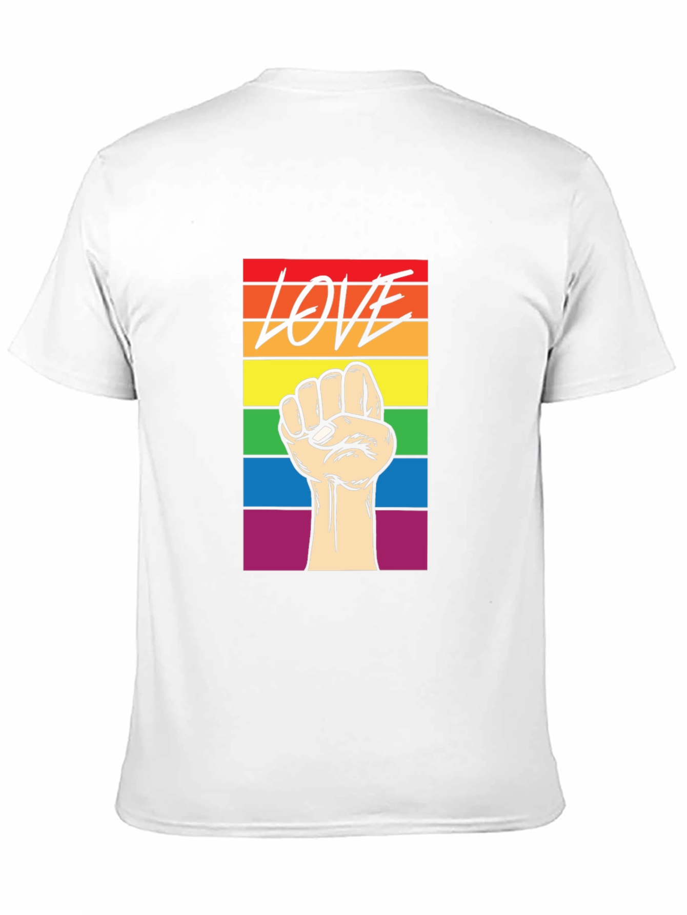 Pride Love Fist T-Shirt - Equality Rainbow Tee