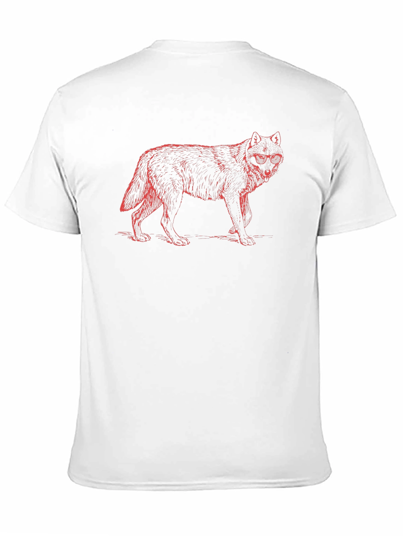 Wolf Graphic Print Tee - Mens Black T-Shirt
