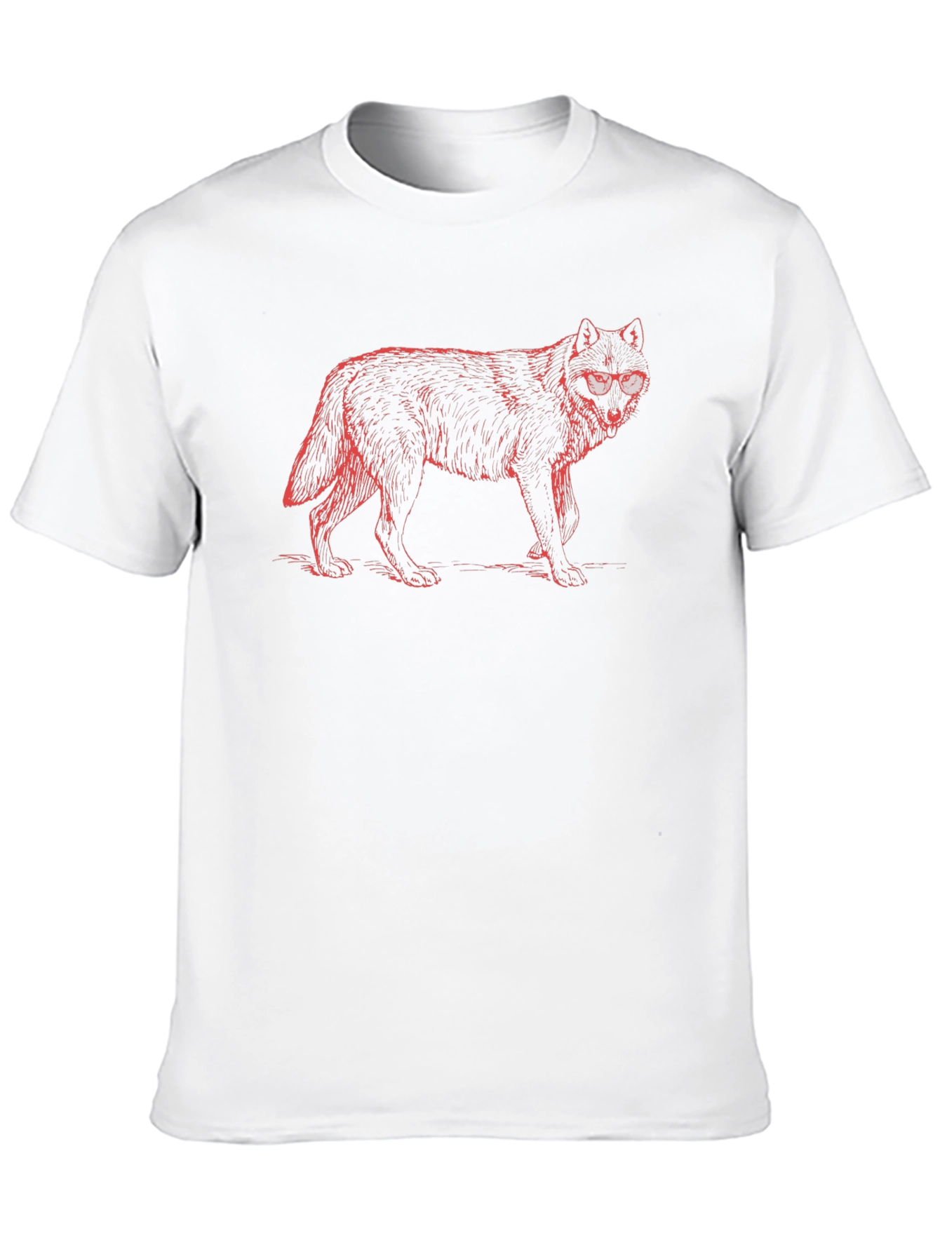 Wolf Graphic Print Tee - Mens Black T-Shirt