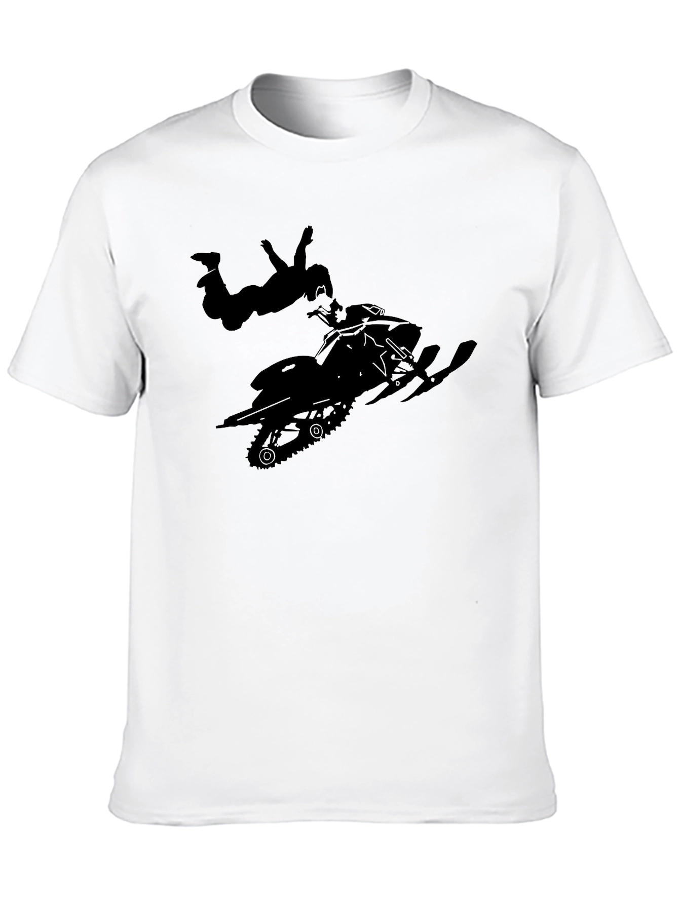 Snowmobile Stunt Black T-Shirt
