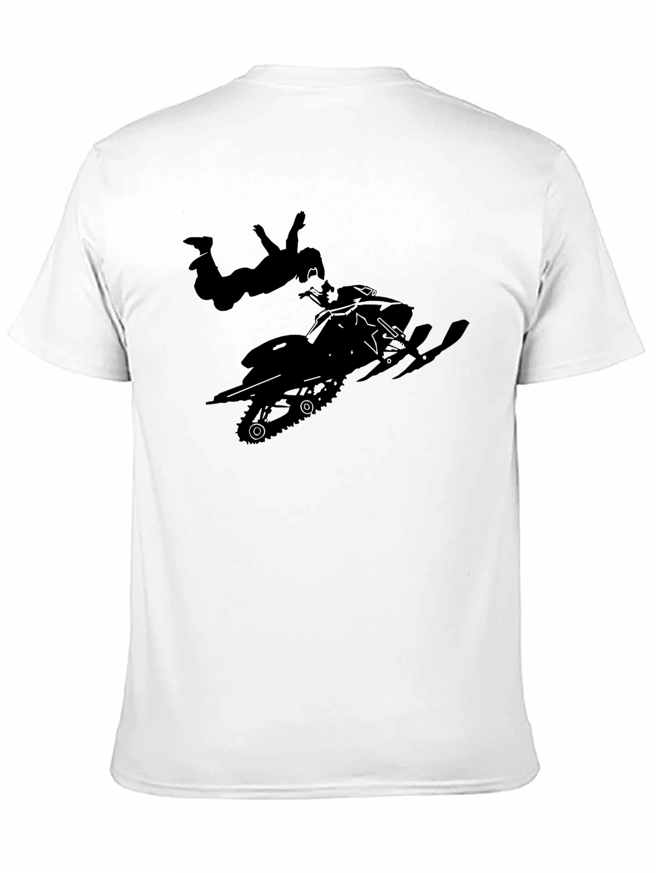 Snowmobile Stunt Black T-Shirt