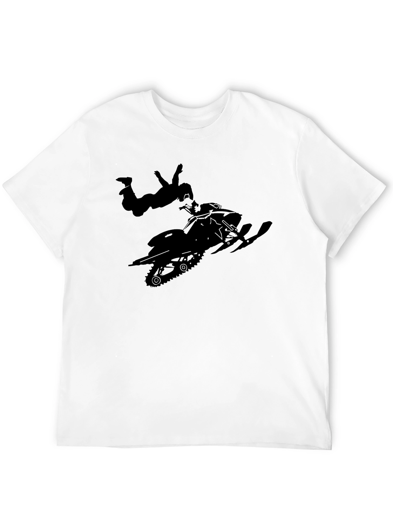 Snowmobile Stunt Black T-Shirt