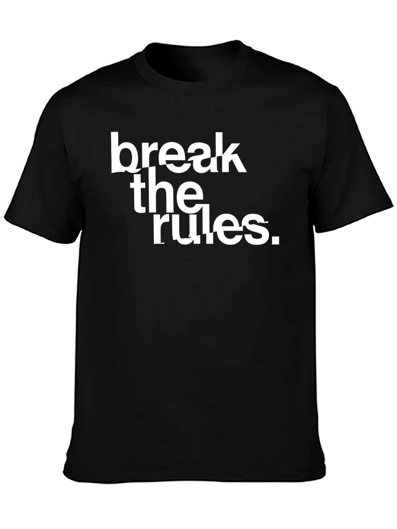 Break the Rules Black Graphic T-Shirt