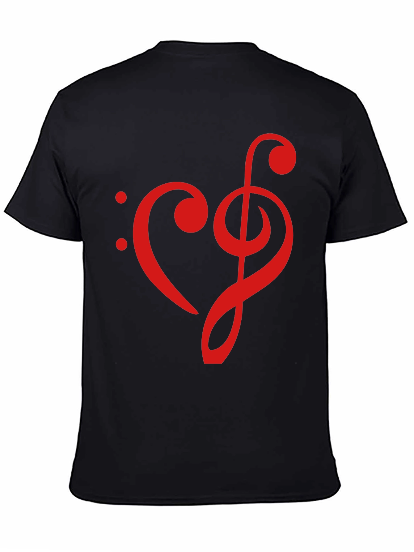 Musical Heartbeat T-Shirt - Black Cotton Tee