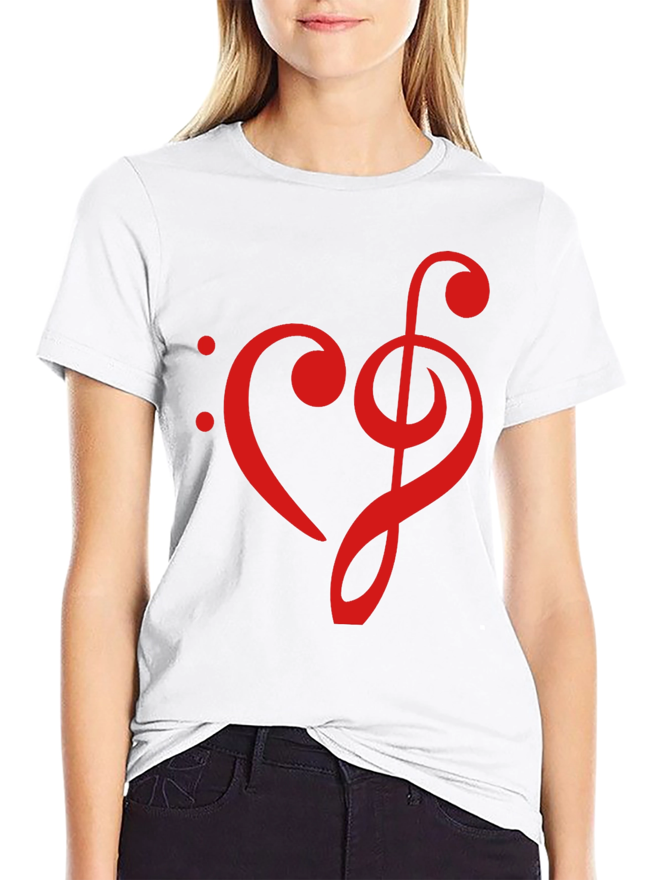 Musical Heartbeat T-Shirt - Black Cotton Tee