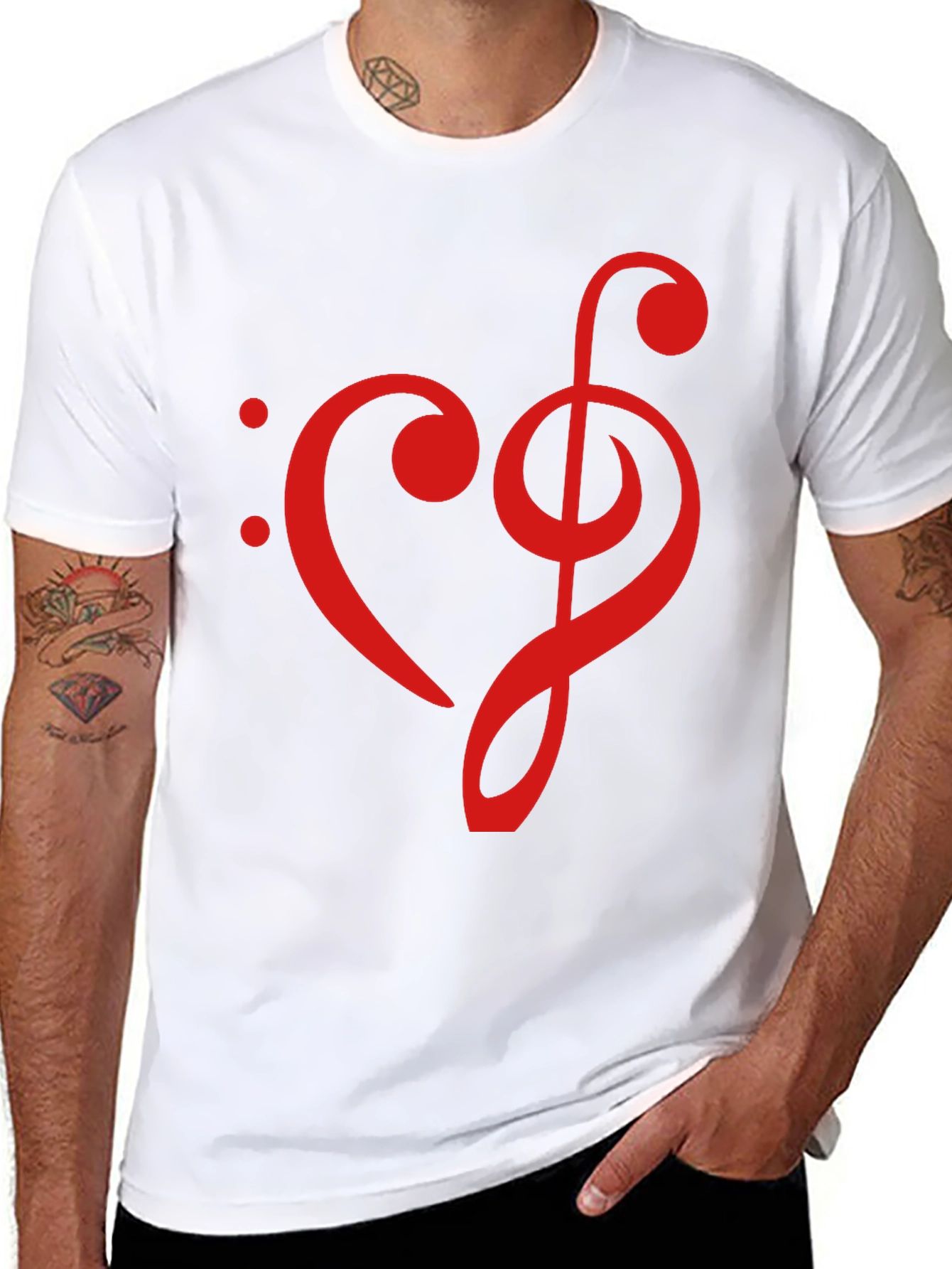 Musical Heartbeat T-Shirt - Black Cotton Tee