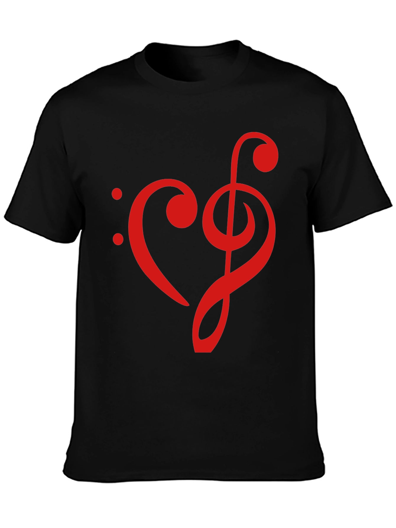 Musical Heartbeat T-Shirt - Black Cotton Tee
