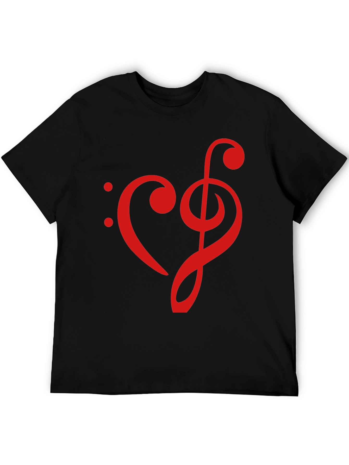 Musical Heartbeat T-Shirt - Black Cotton Tee