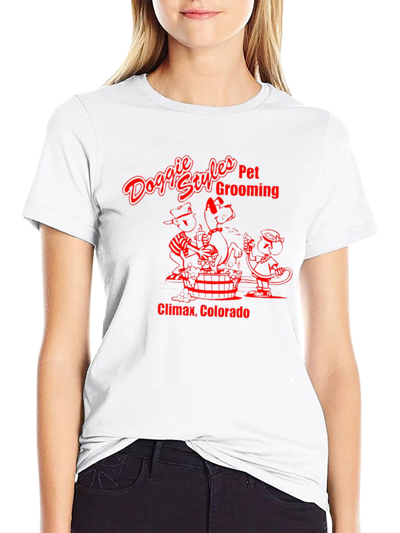 Doggie Styles Pet Grooming Black T-Shirt