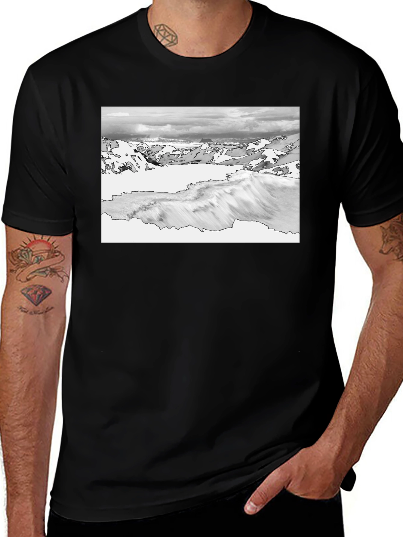 Mountain View Graphic Tee - Black