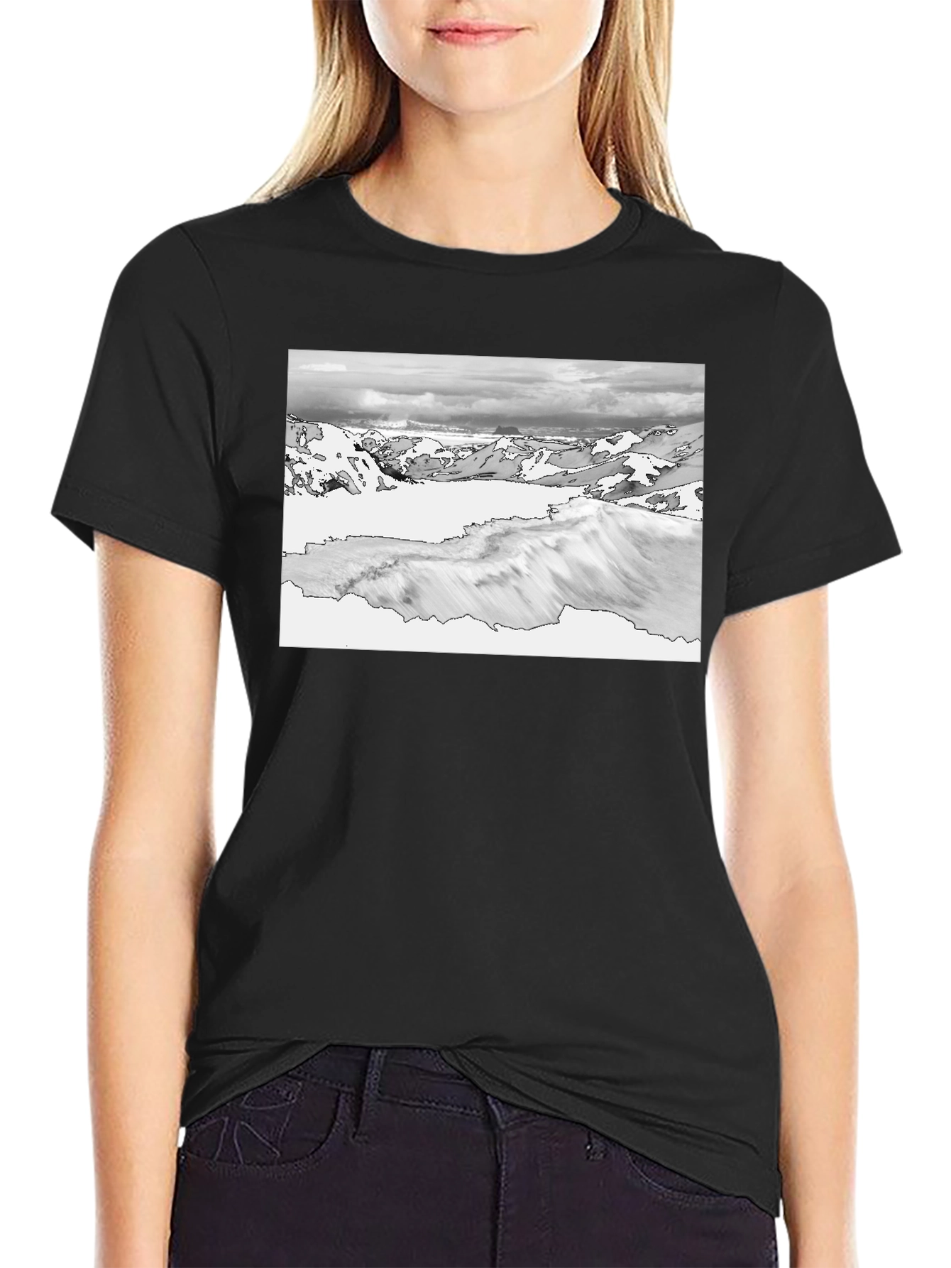Mountain View Graphic Tee - Black