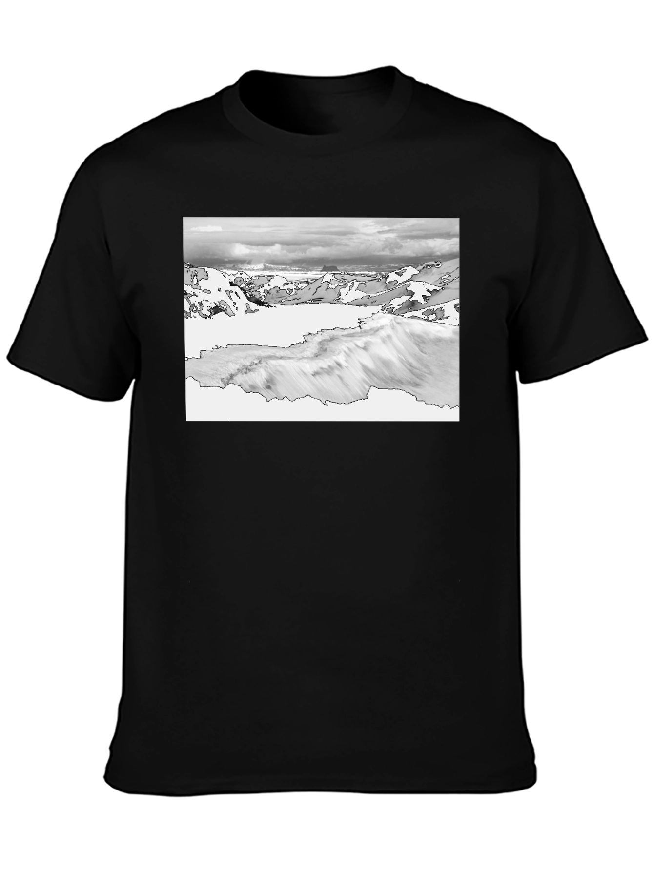 Mountain View Graphic Tee - Black