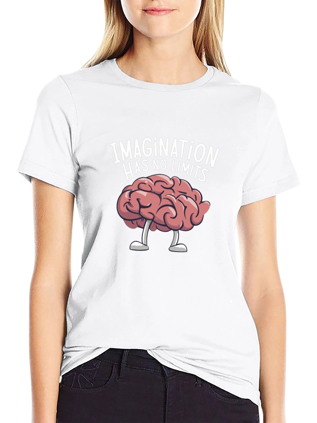 Imagination Has No Limits Brain Graphic T-Shirt
