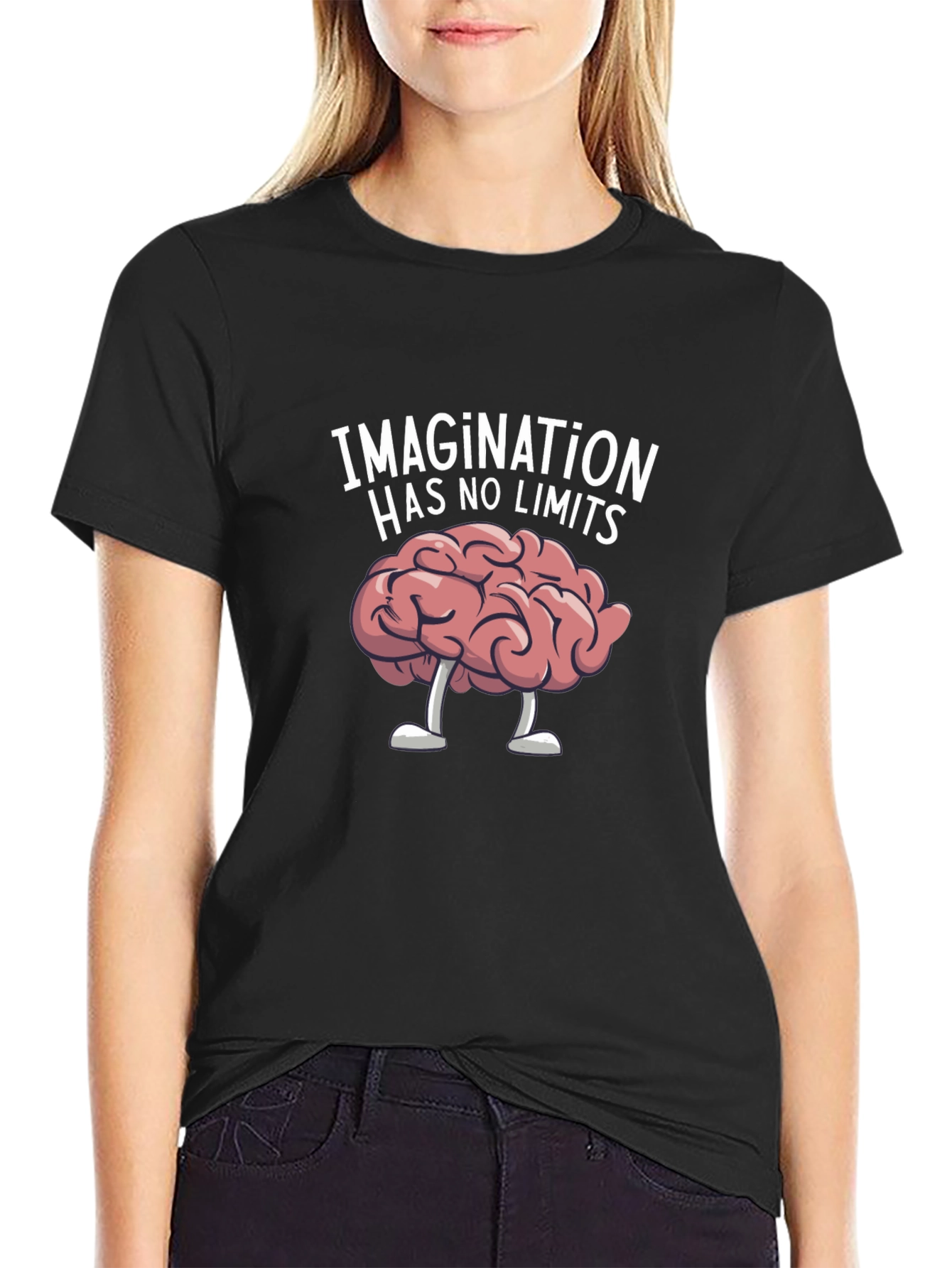 Imagination Has No Limits Brain Graphic T-Shirt