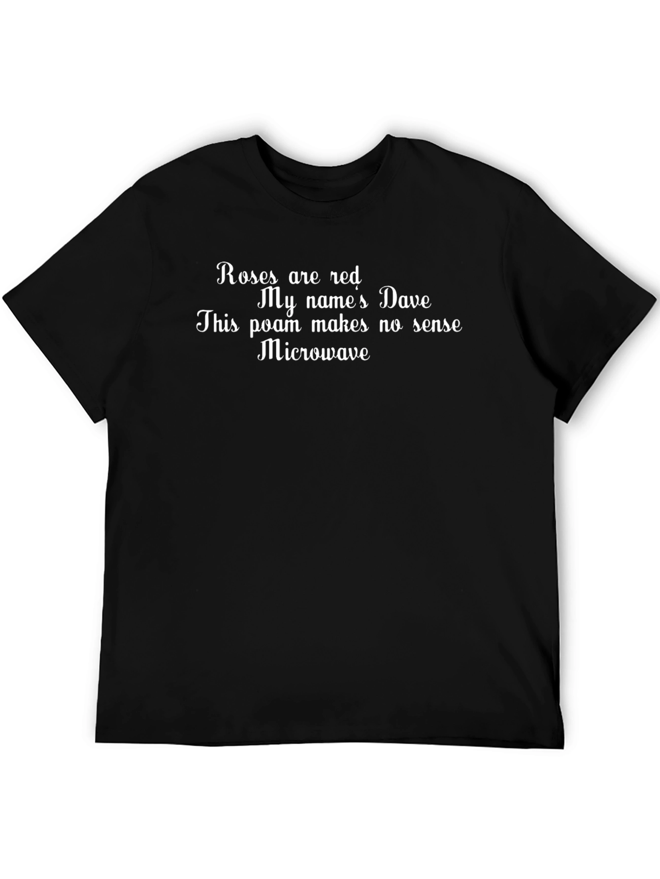 Roses are Red Funny Rhyme Black T-Shirt
