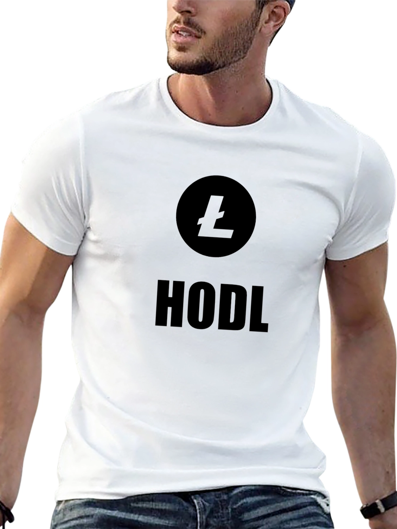 HODL Litecoin Crypto Black T-Shirt